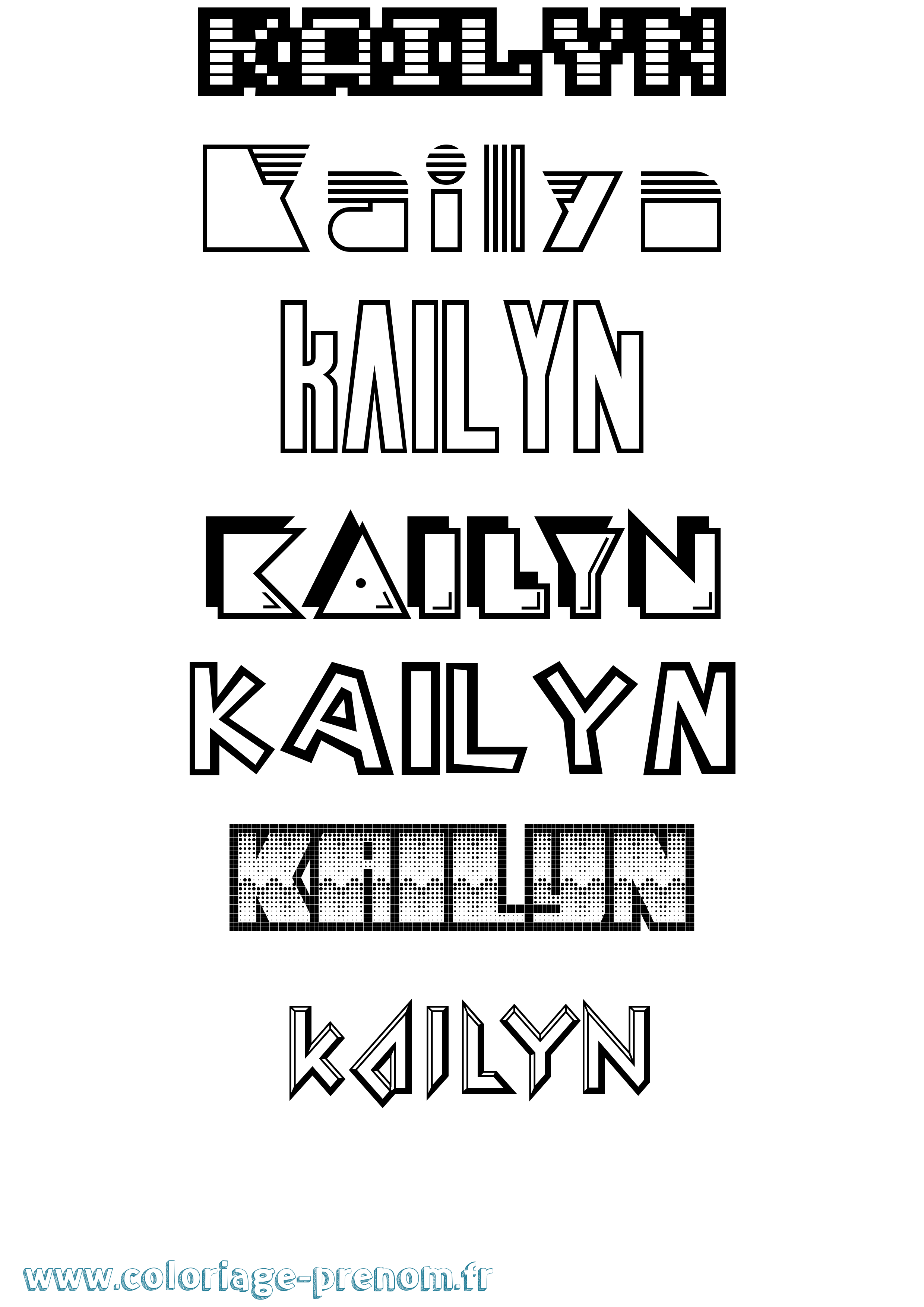 Coloriage Kailyn Jeux Vidéos Coloriage prénom Kailyn Jeux Vidéos
