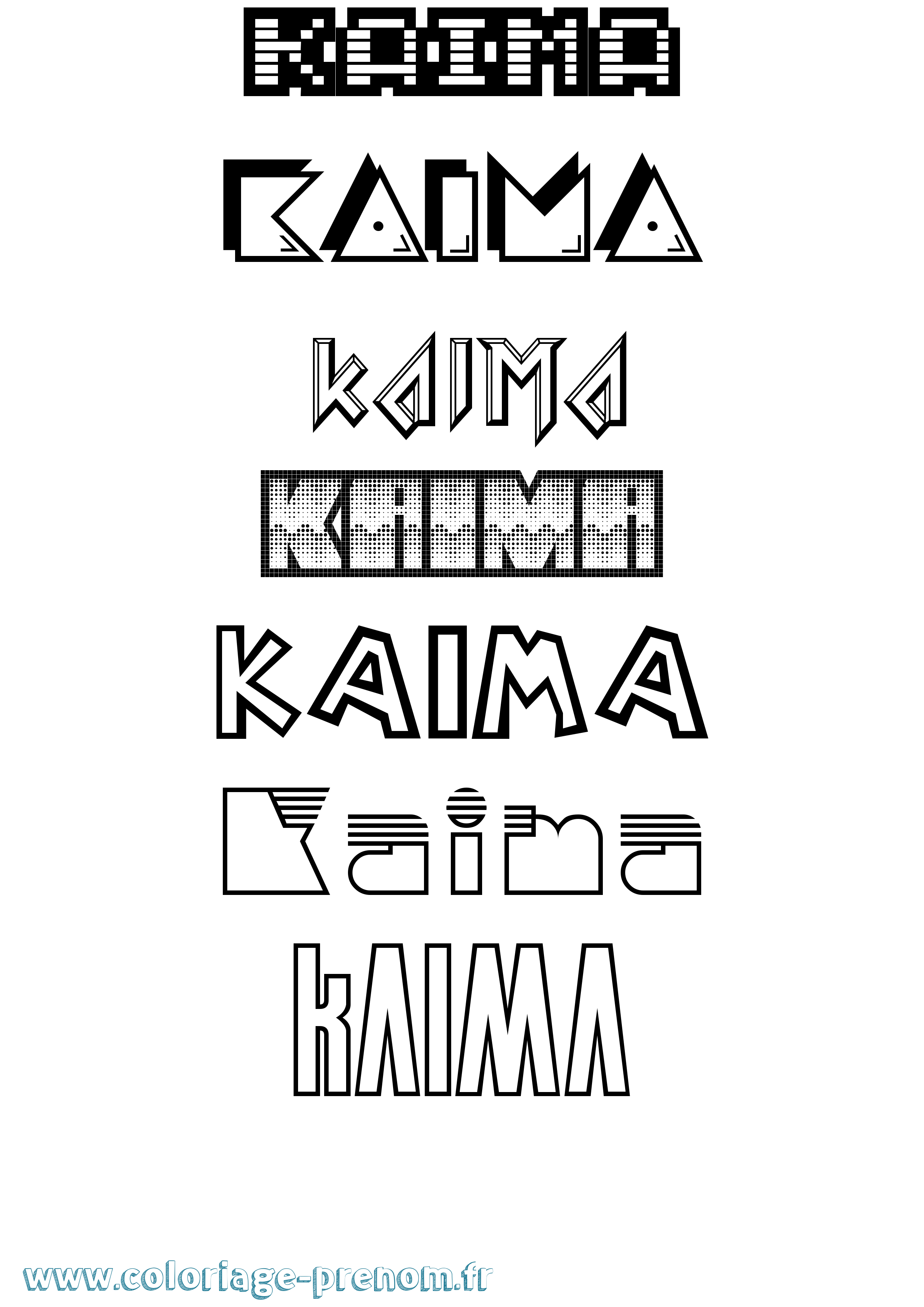 Coloriage Kaima Jeux Vidéos Coloriage prénom Kaima Jeux Vidéos