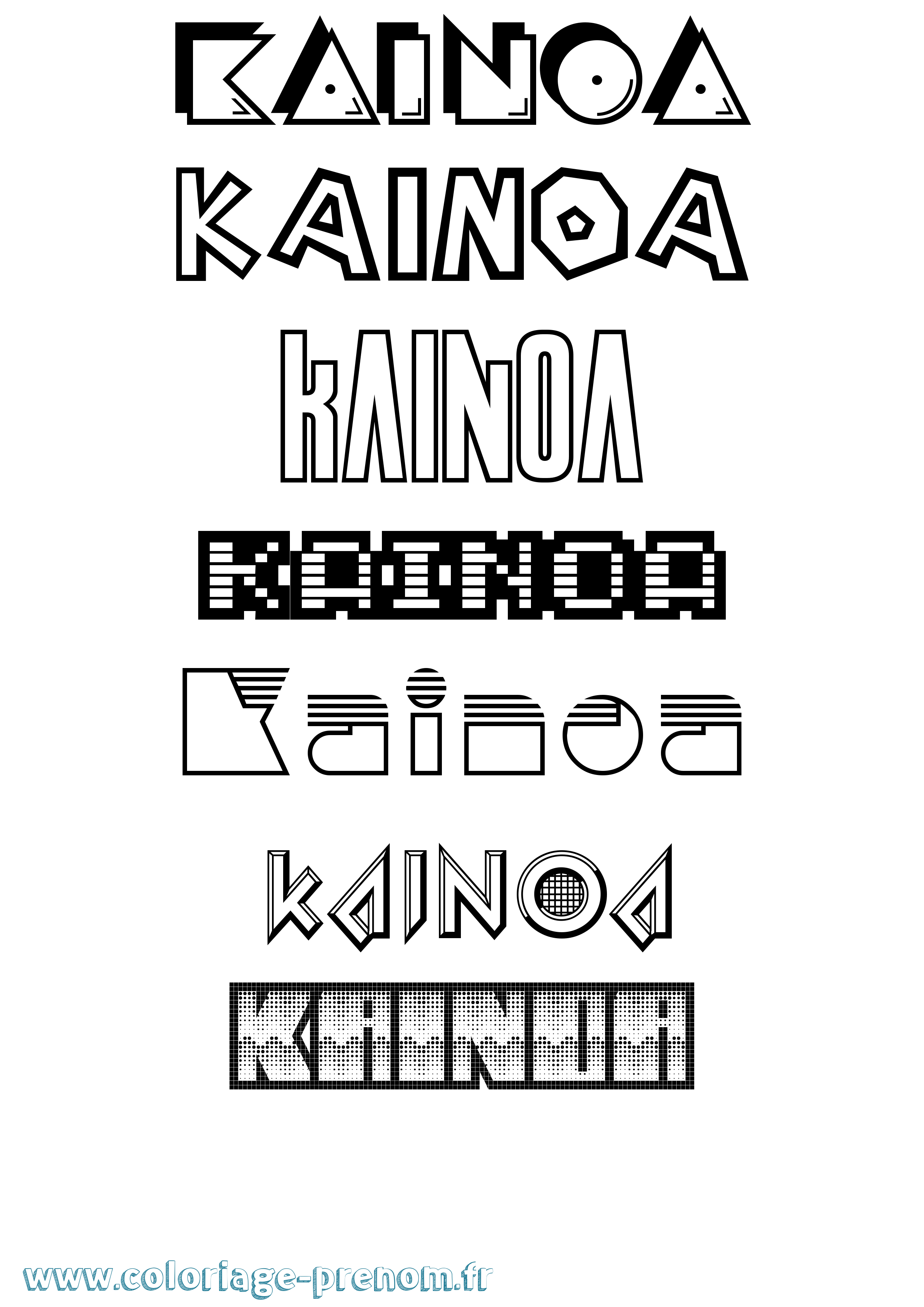 Coloriage Kainoa Jeux Vidéos Coloriage prénom Kainoa Jeux Vidéos