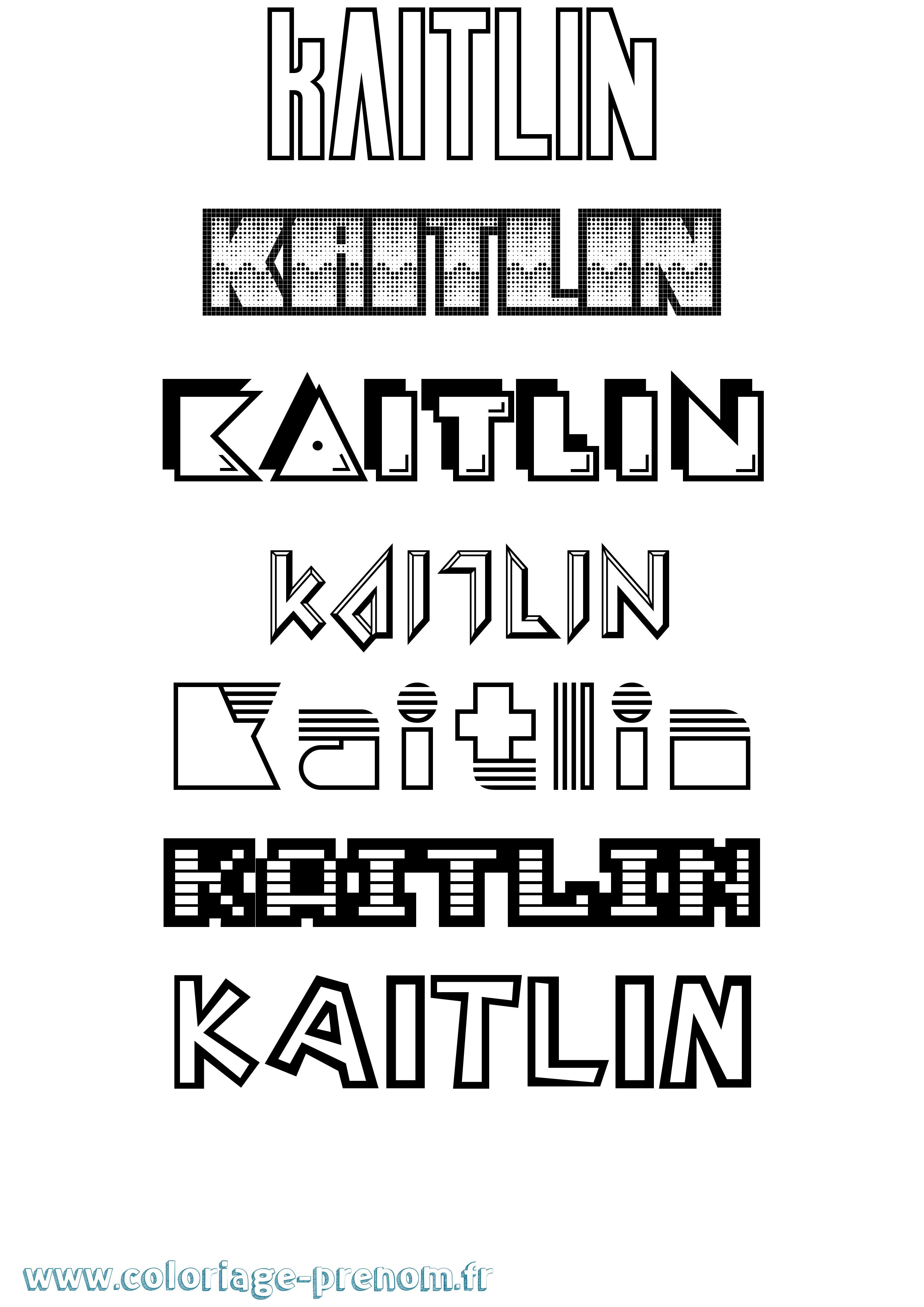 Coloriage Kaitlin Jeux Vidéos Coloriage prénom Kaitlin Jeux Vidéos