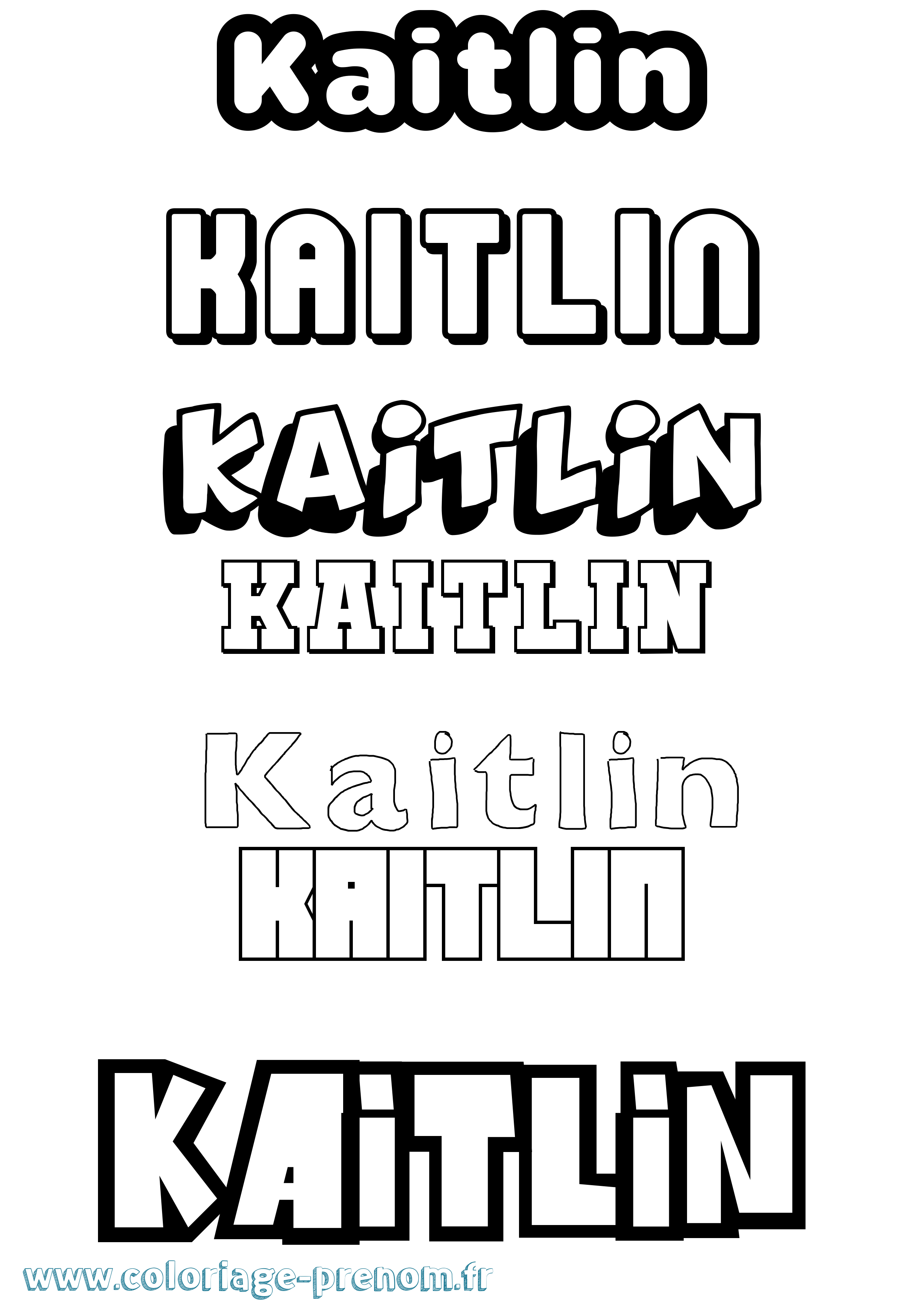 Coloriage Kaitlin Simple Coloriage prénom Kaitlin Simple