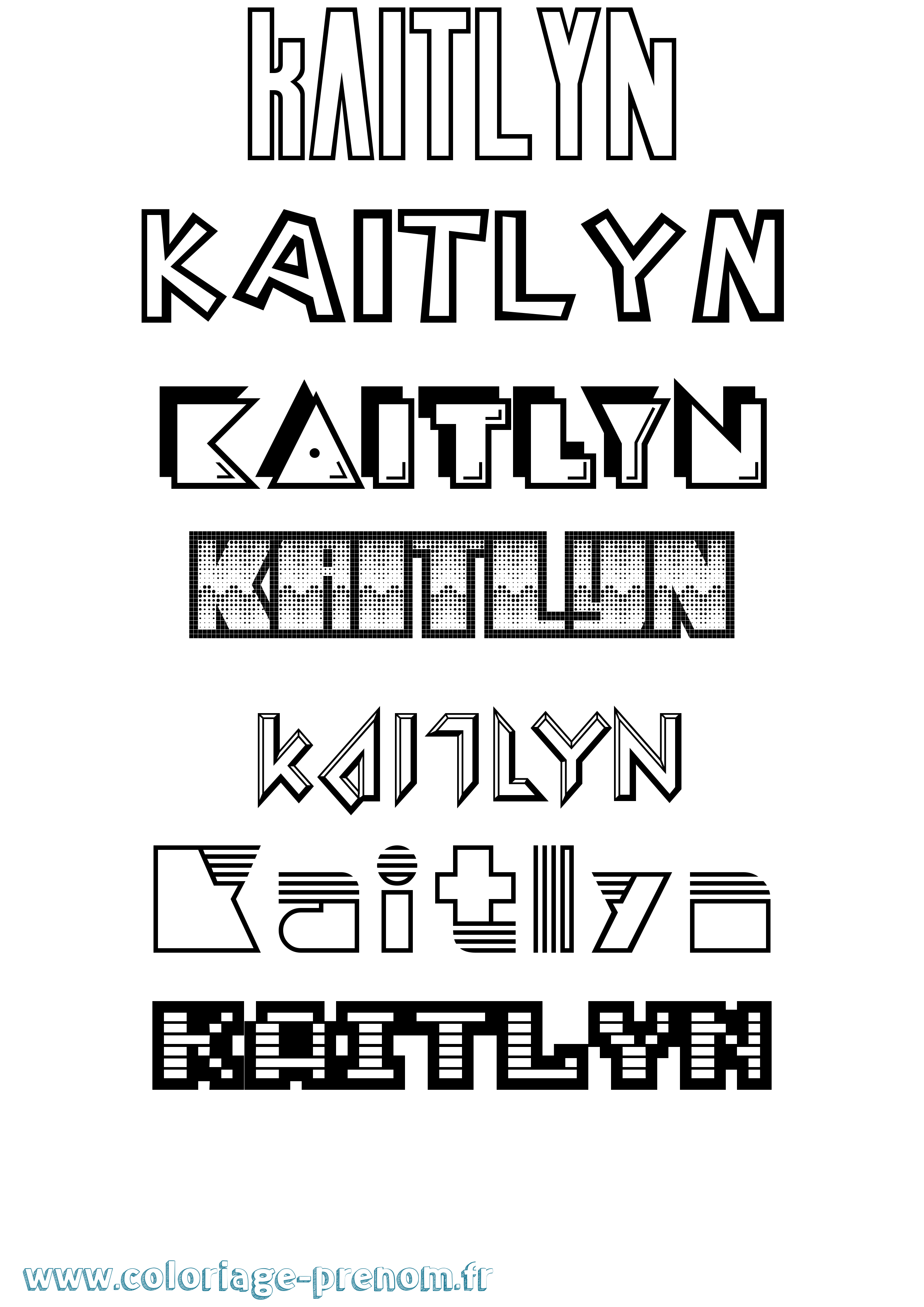 Coloriage Kaitlyn Jeux Vidéos Coloriage prénom Kaitlyn Jeux Vidéos