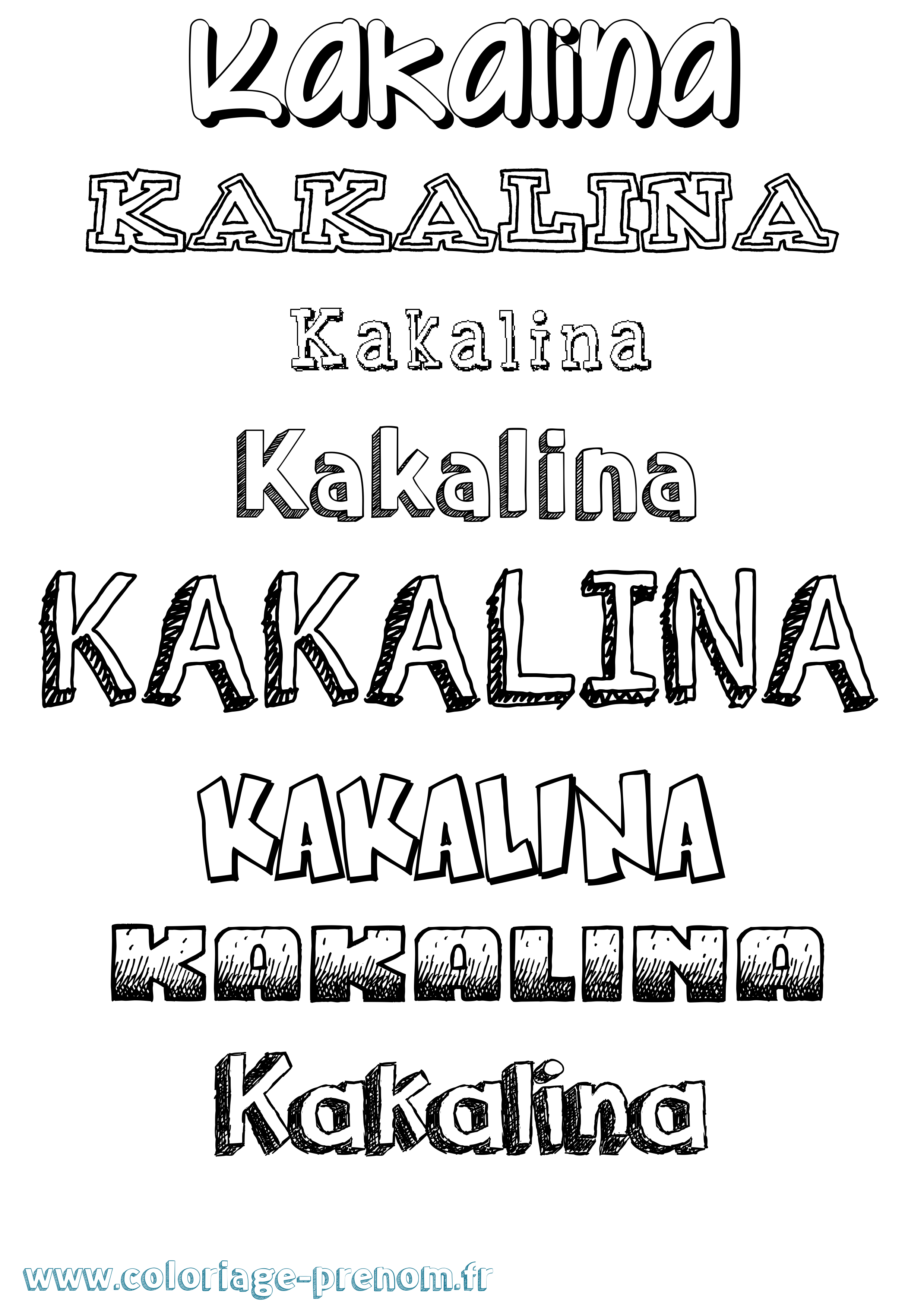 Coloriage Kakalina Dessiné Coloriage prénom Kakalina Dessiné