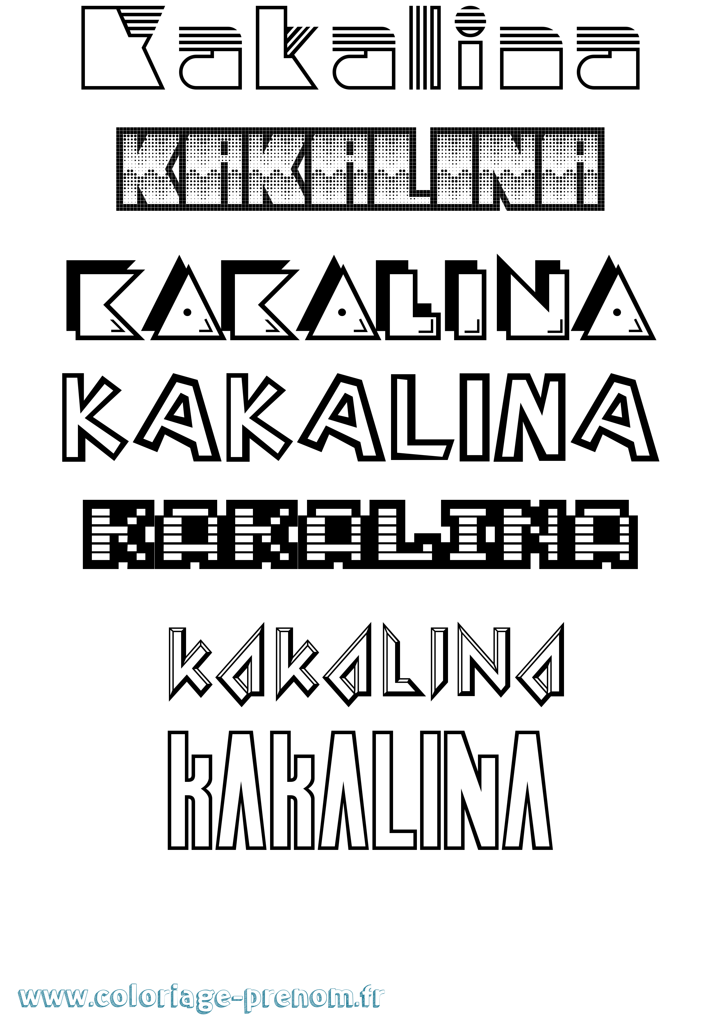 Coloriage Kakalina Jeux Vidéos Coloriage prénom Kakalina Jeux Vidéos