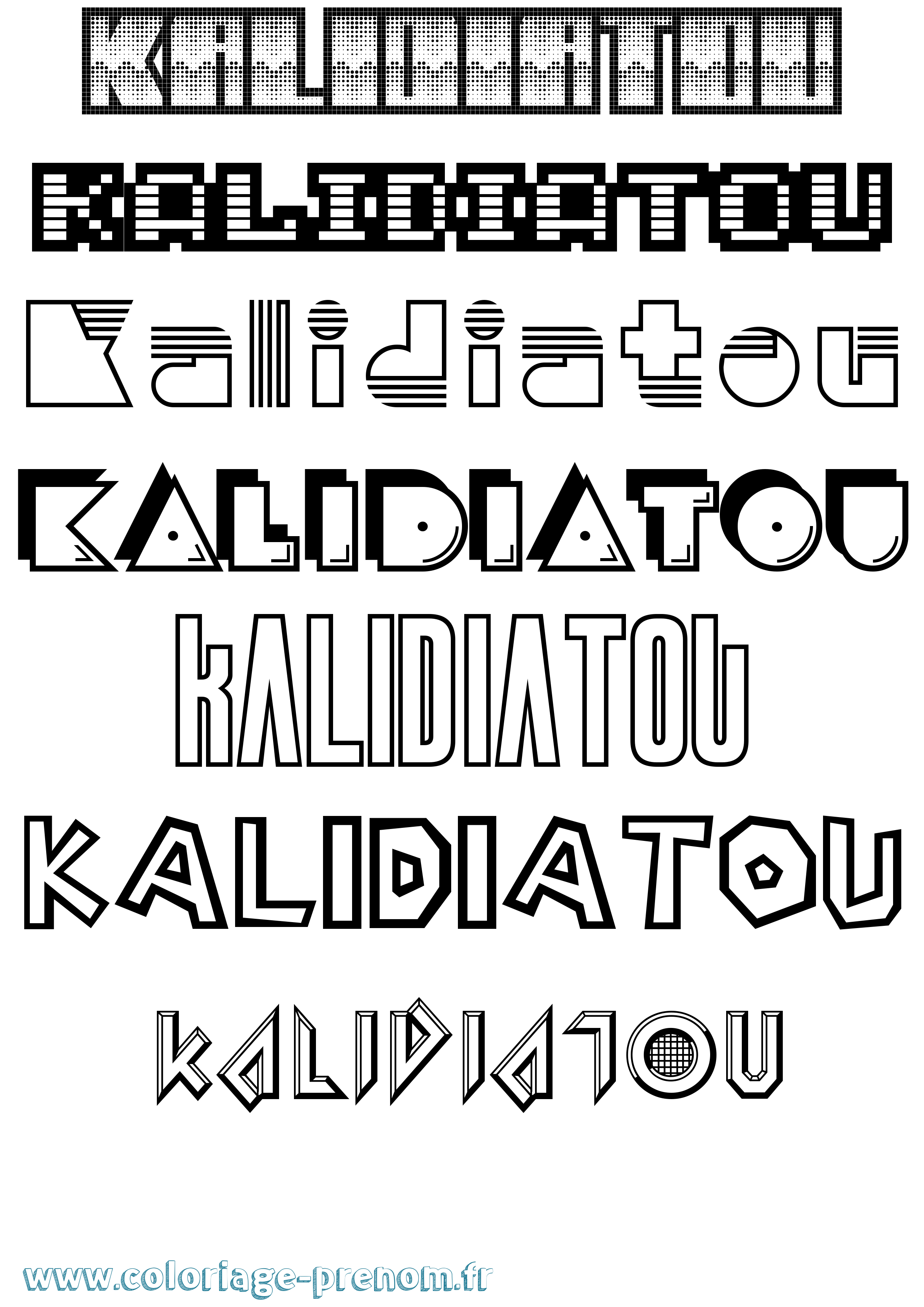 Coloriage Kalidiatou Jeux Vidéos Coloriage prénom Kalidiatou Jeux Vidéos