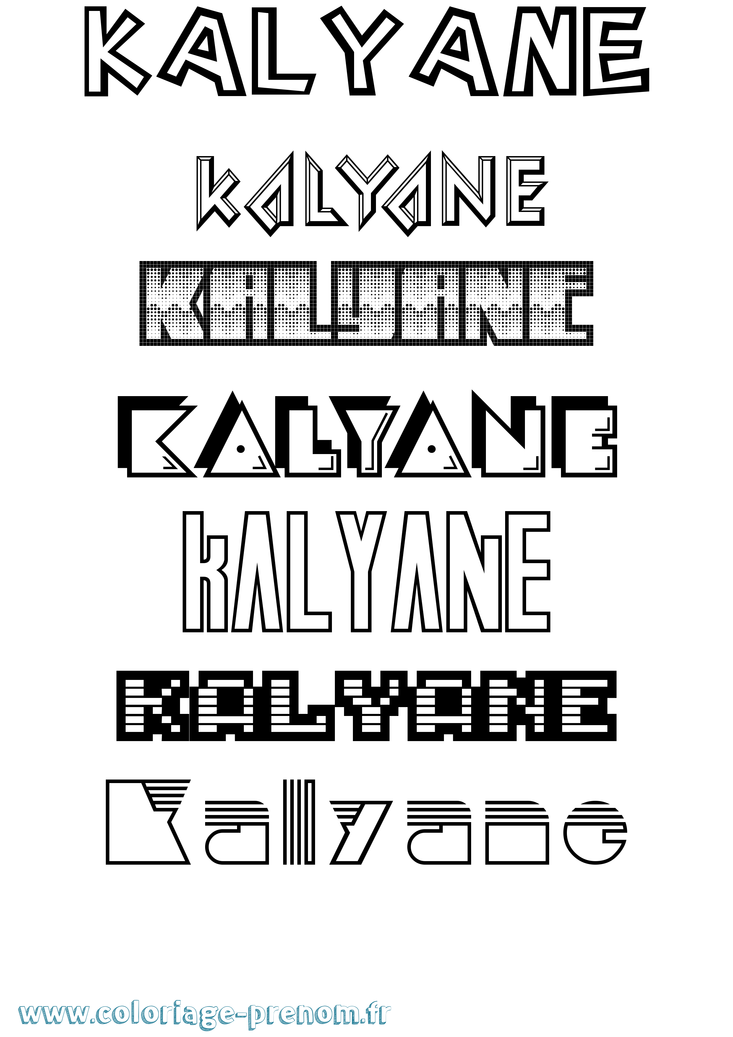 Coloriage Kalyane Jeux Vidéos Coloriage prénom Kalyane Jeux Vidéos