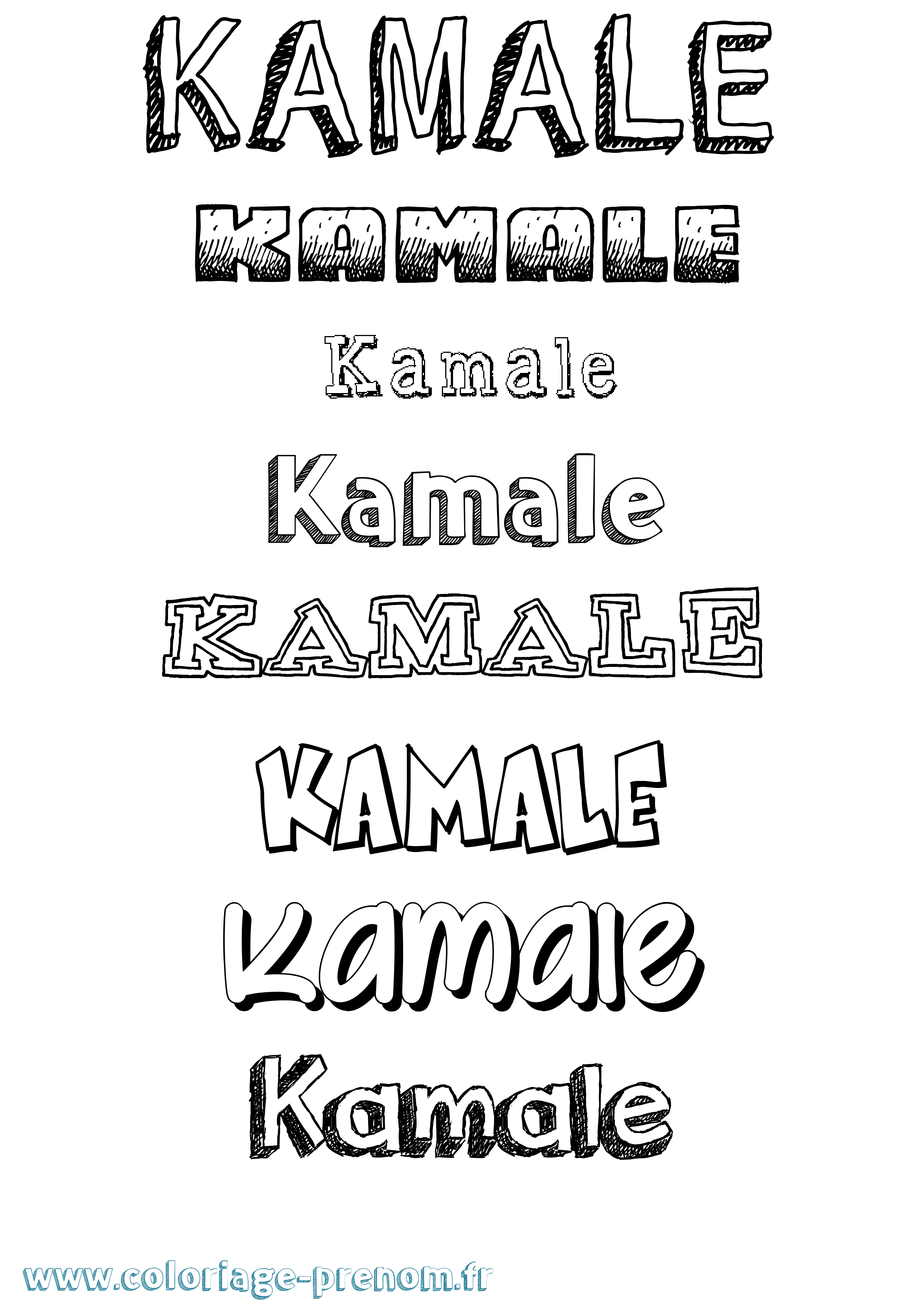 Coloriage Kamale Dessiné Coloriage prénom Kamale Dessiné