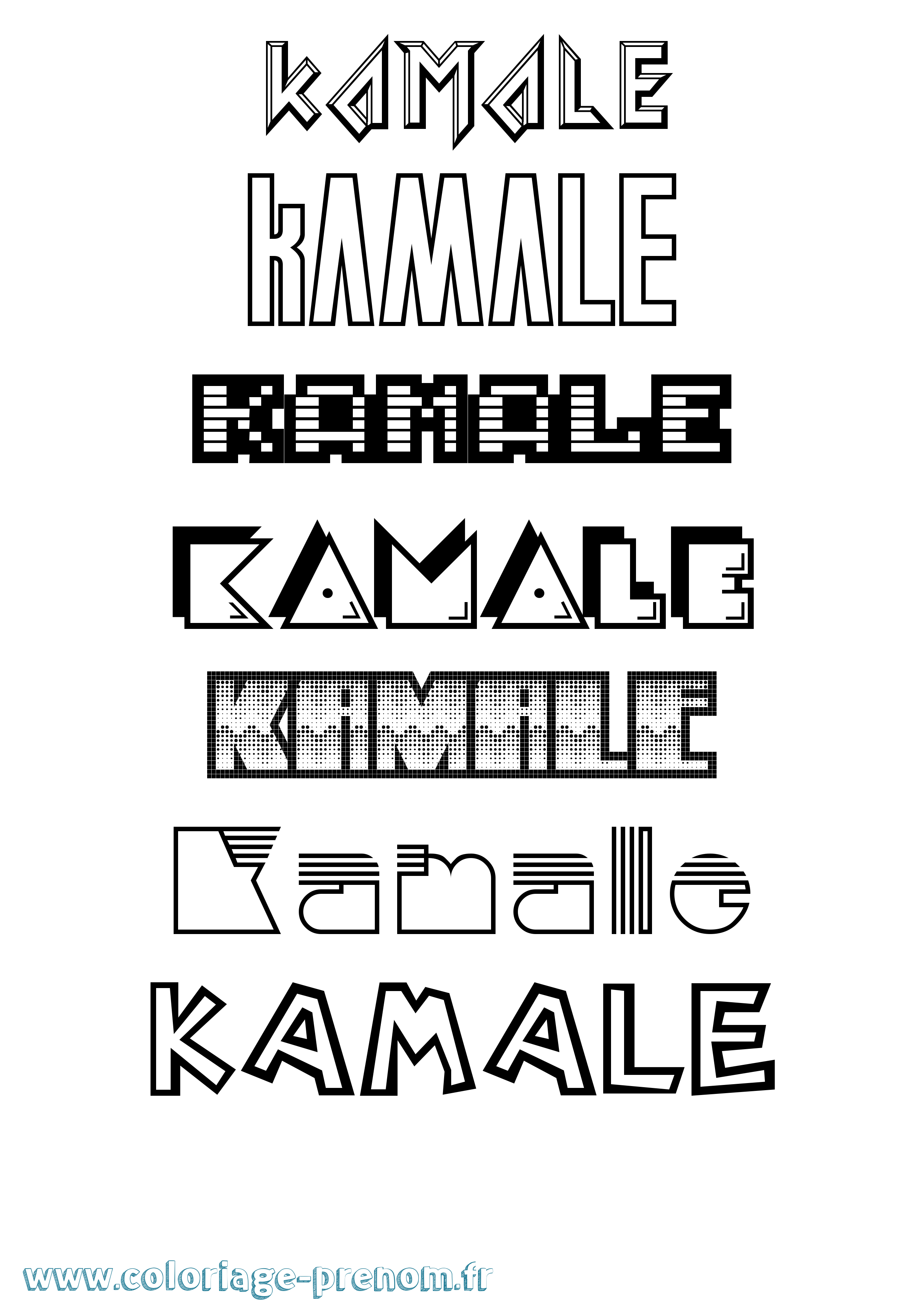 Coloriage Kamale Jeux Vidéos Coloriage prénom Kamale Jeux Vidéos