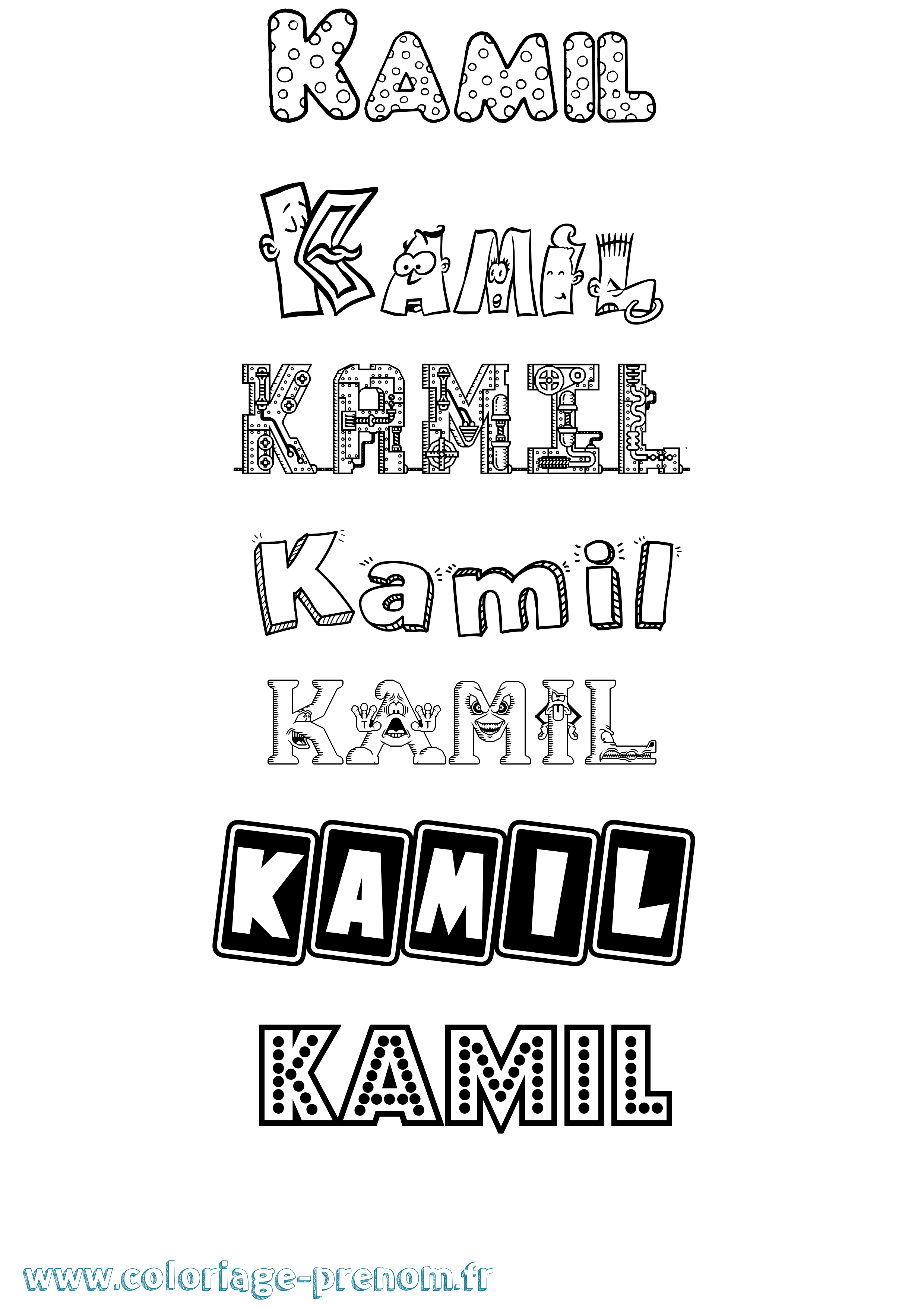 Coloriage Kamil Fun Coloriage prénom Kamil Fun