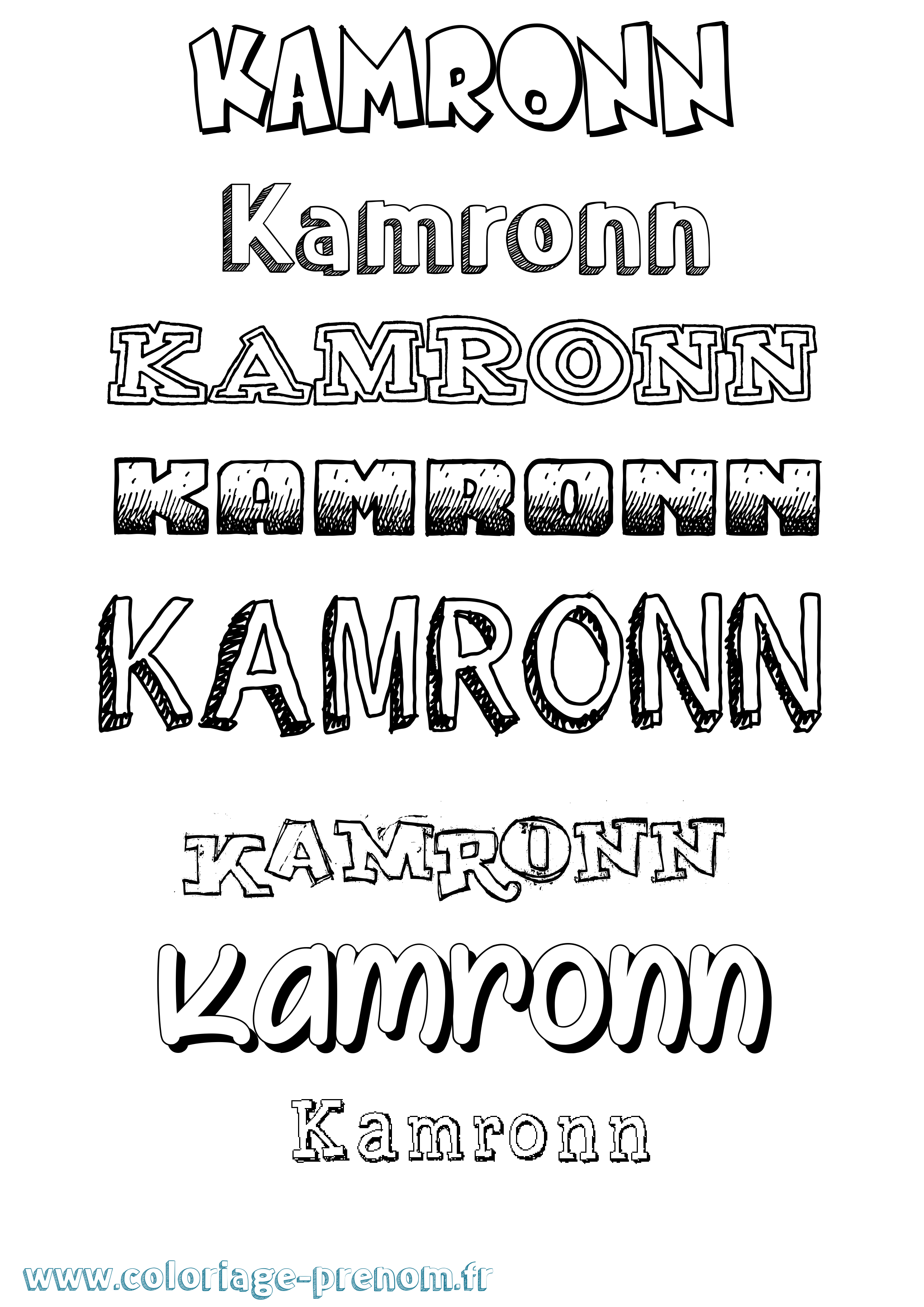Coloriage Kamronn Dessiné Coloriage prénom Kamronn Dessiné