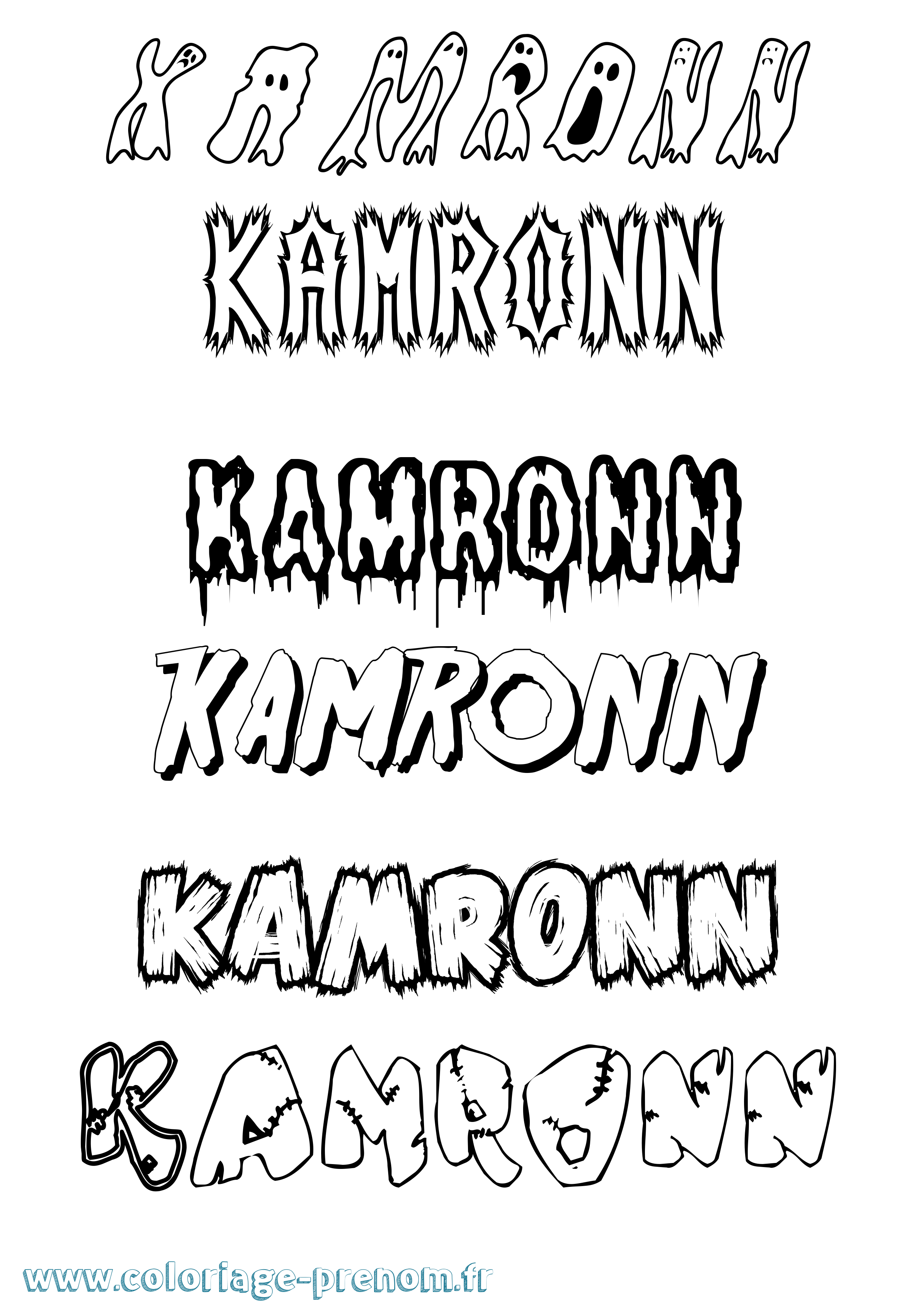 Coloriage Kamronn Frisson Coloriage prénom Kamronn Frisson