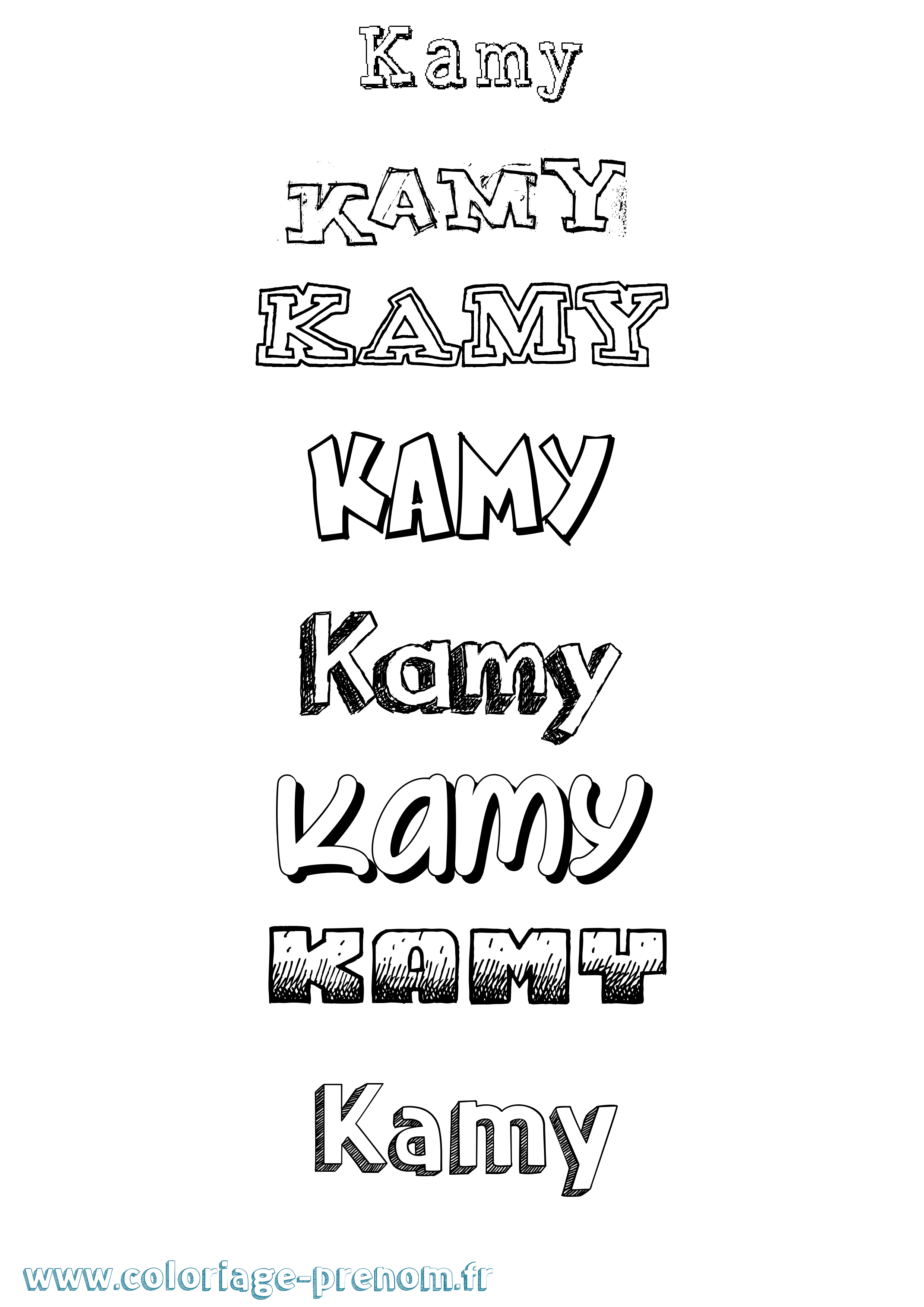Coloriage Kamy Dessiné Coloriage prénom Kamy Dessiné