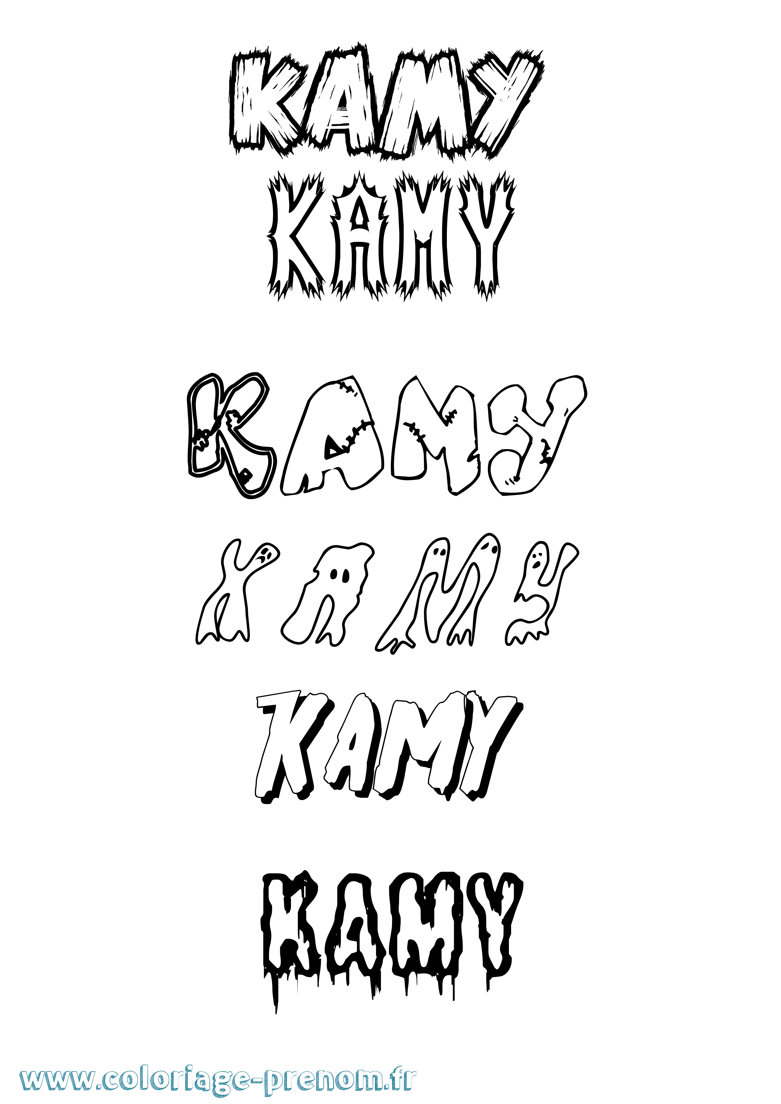 Coloriage Kamy Frisson Coloriage prénom Kamy Frisson