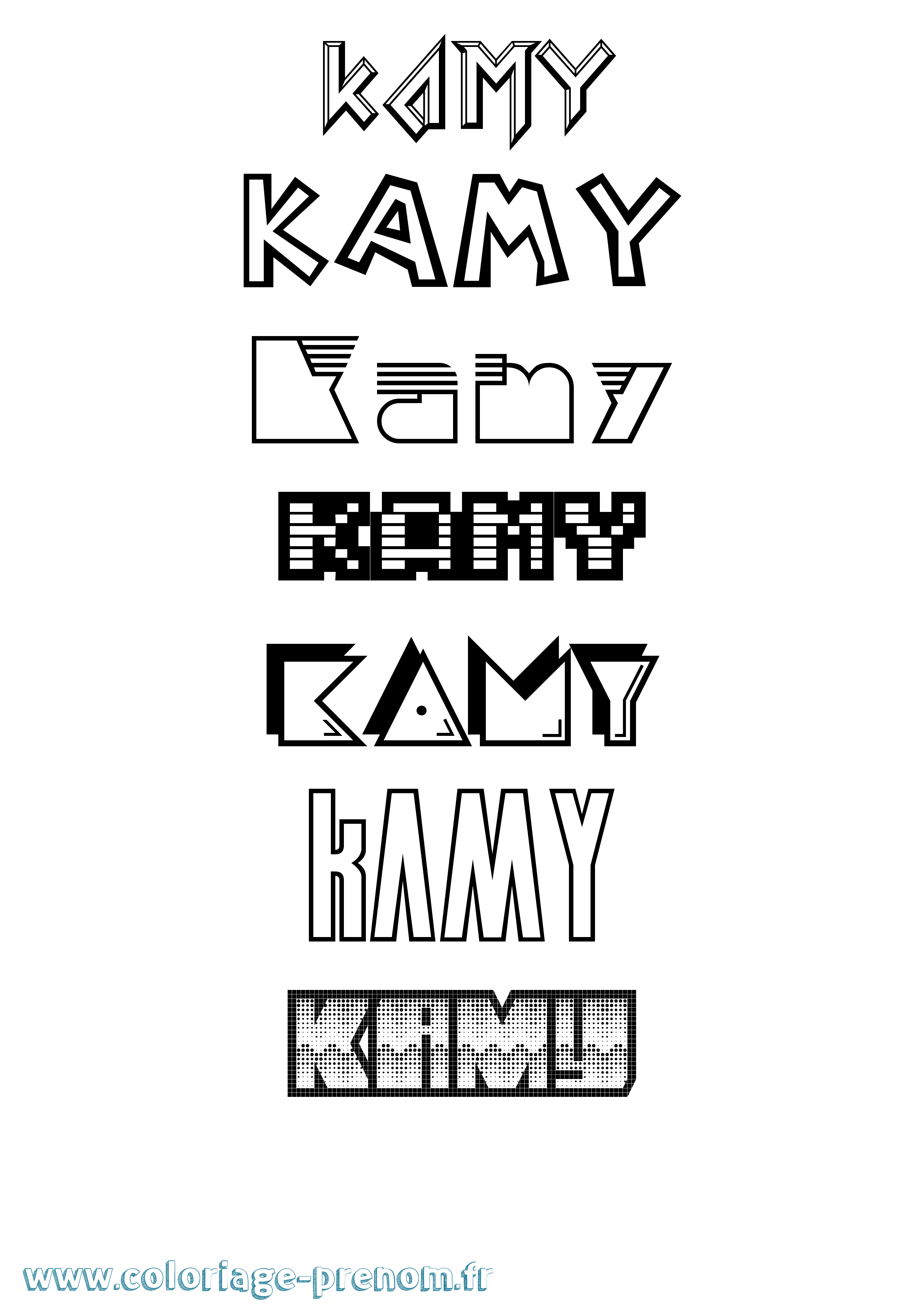 Coloriage Kamy Jeux Vidéos Coloriage prénom Kamy Jeux Vidéos