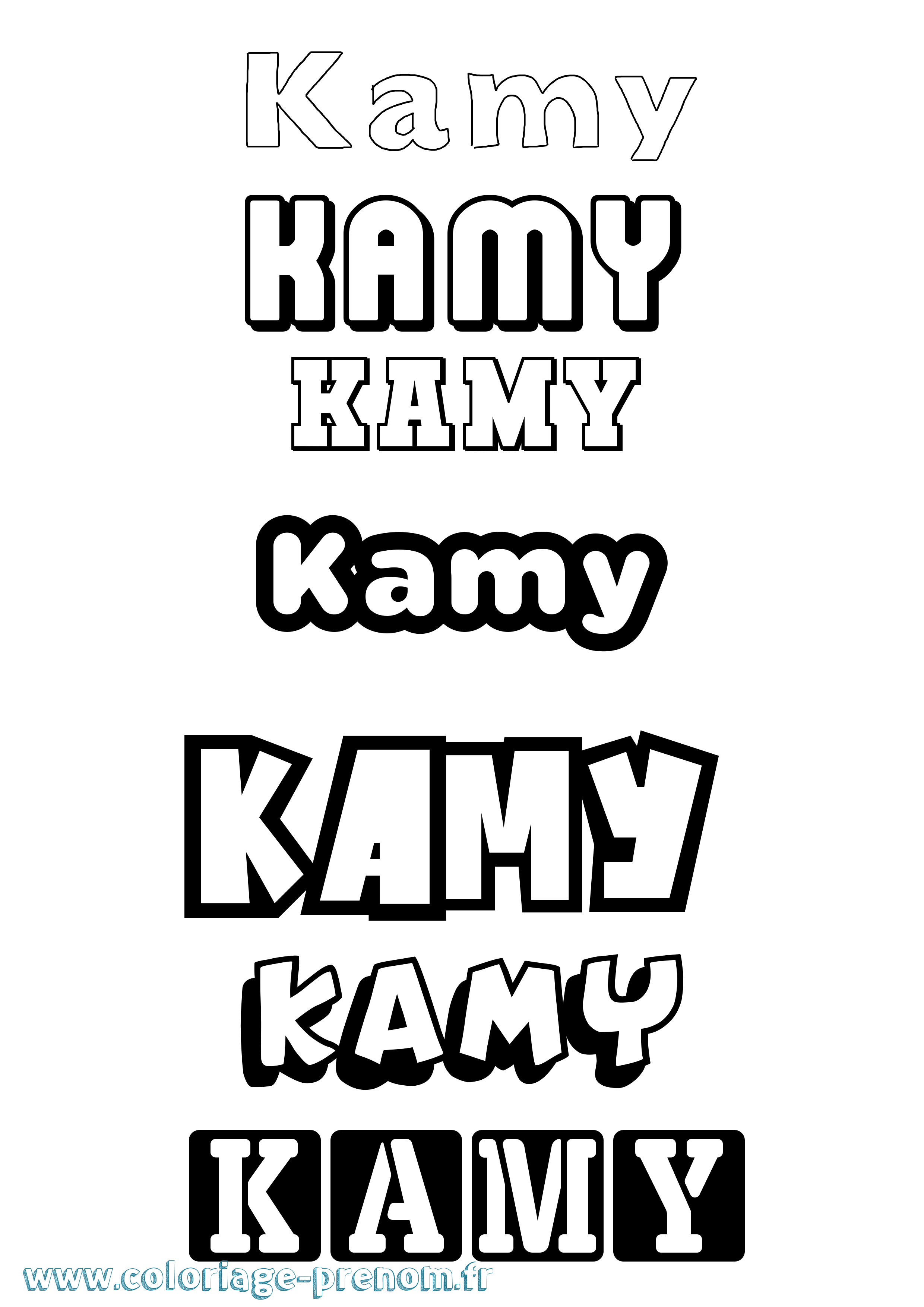 Coloriage Kamy Simple Coloriage prénom Kamy Simple