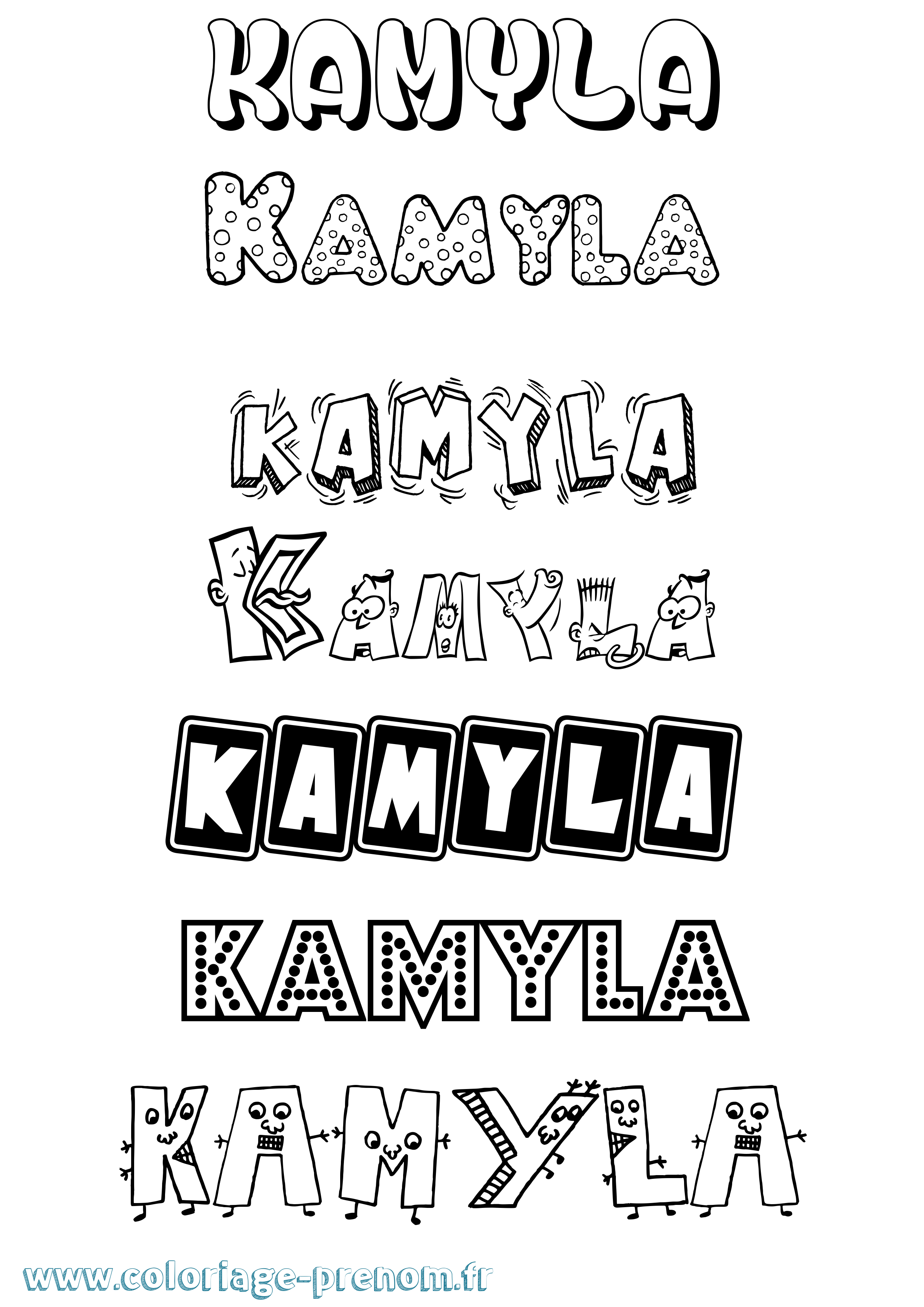 Coloriage Kamyla Fun Coloriage prénom Kamyla Fun