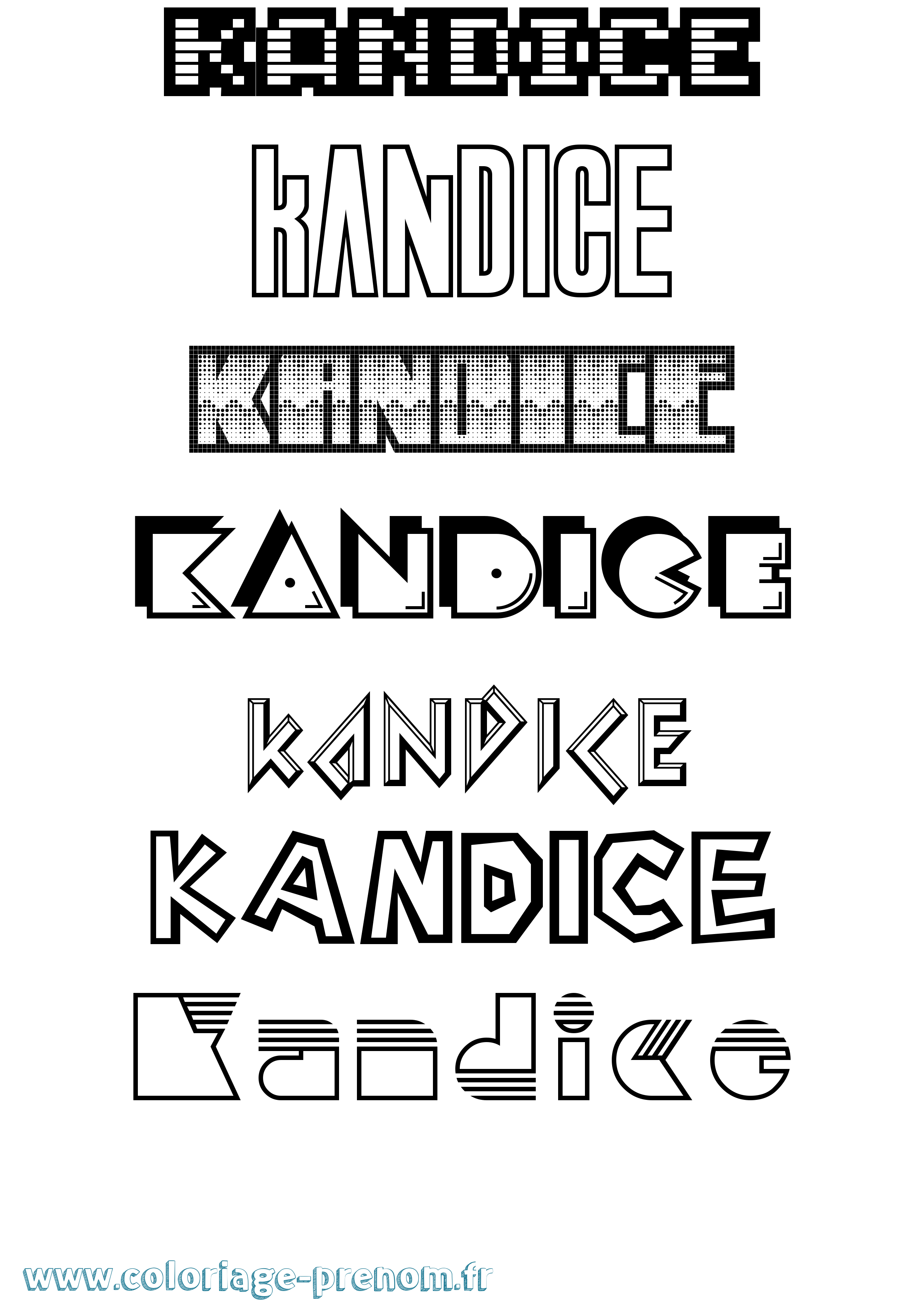 Coloriage Kandice Jeux Vidéos Coloriage prénom Kandice Jeux Vidéos