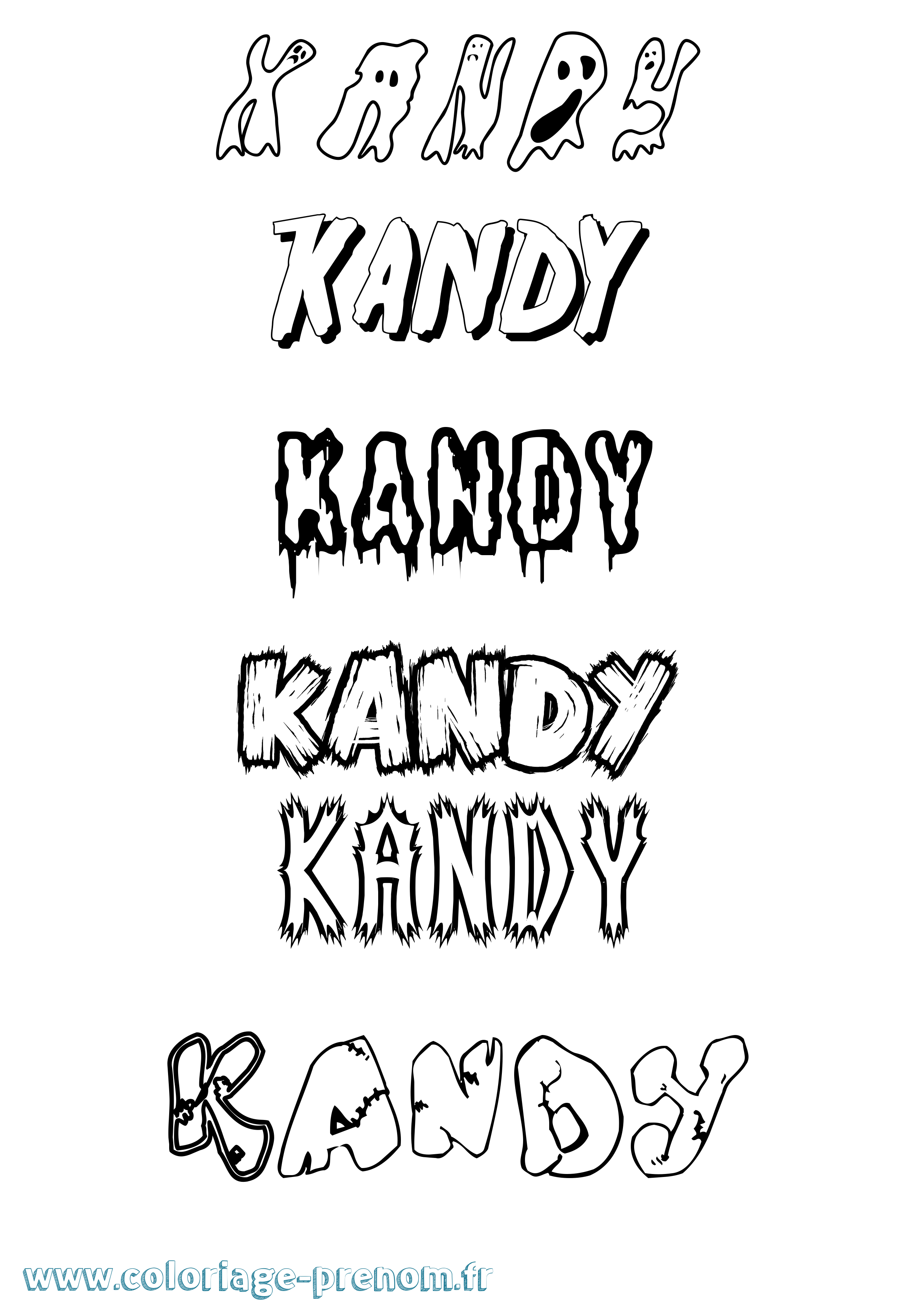 Coloriage Kandy Frisson Coloriage prénom Kandy Frisson