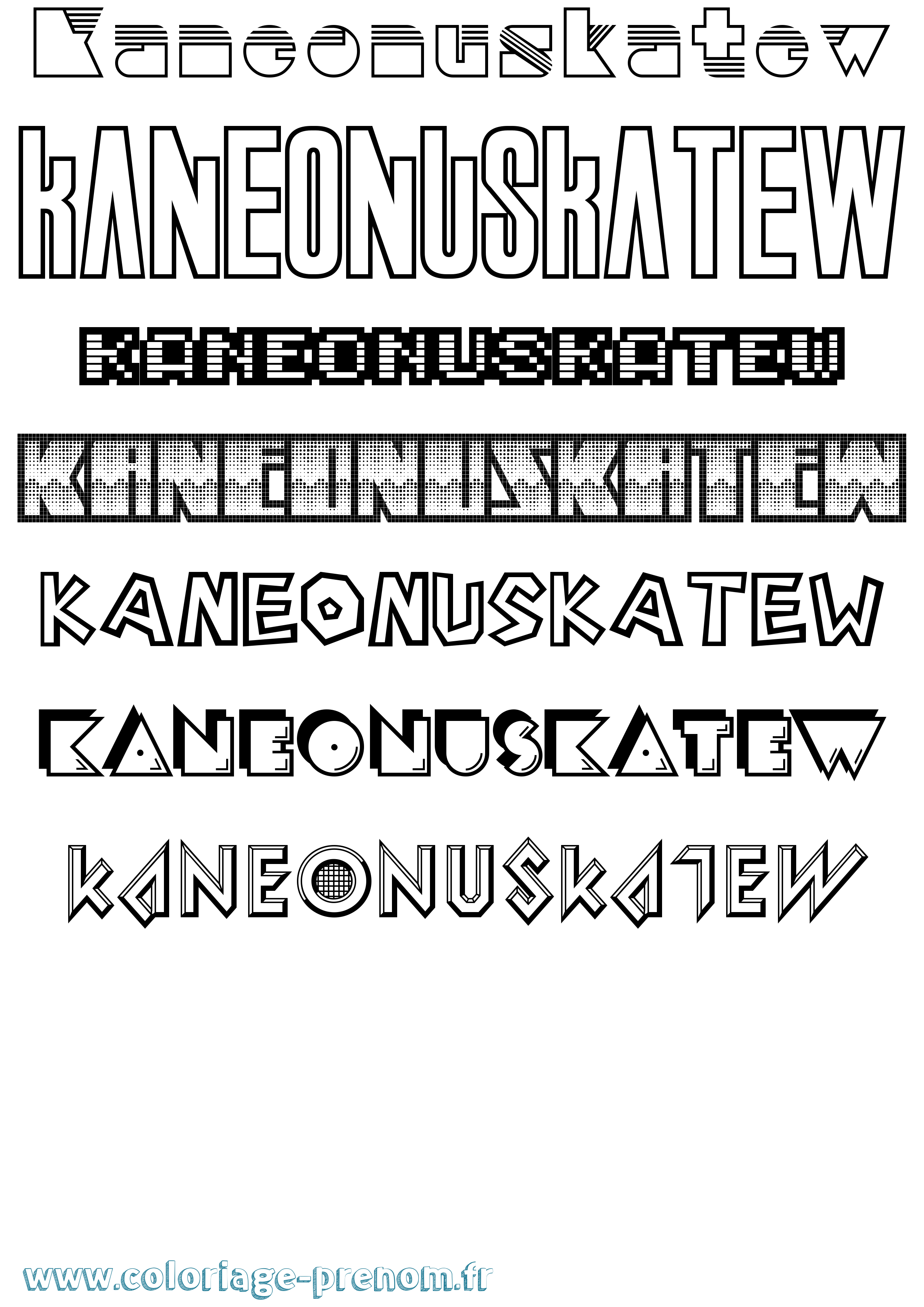 Coloriage Kaneonuskatew Jeux Vidéos Coloriage prénom Kaneonuskatew Jeux Vidéos