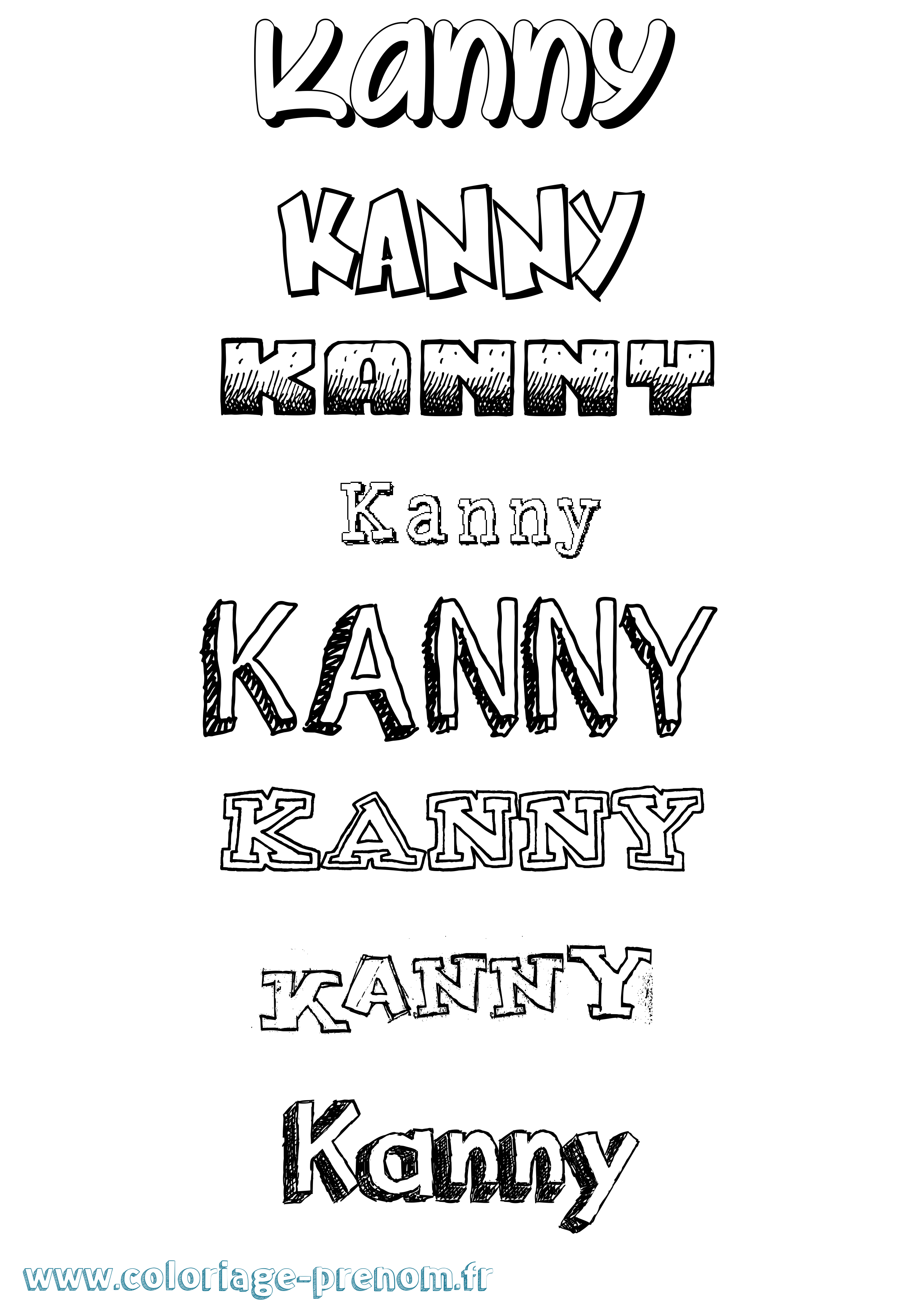 Coloriage Kanny Dessiné Coloriage prénom Kanny Dessiné