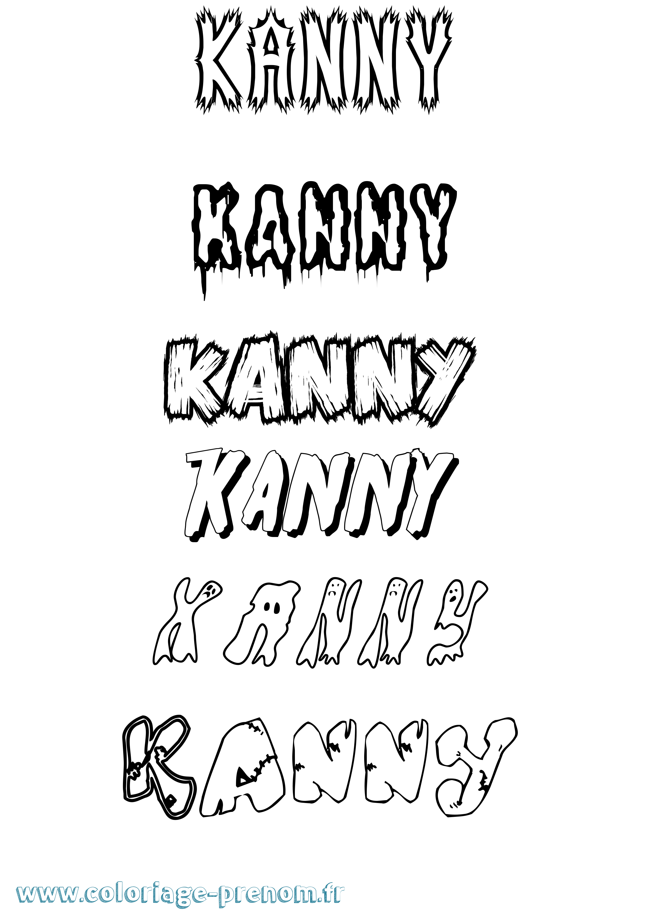 Coloriage Kanny Frisson Coloriage prénom Kanny Frisson