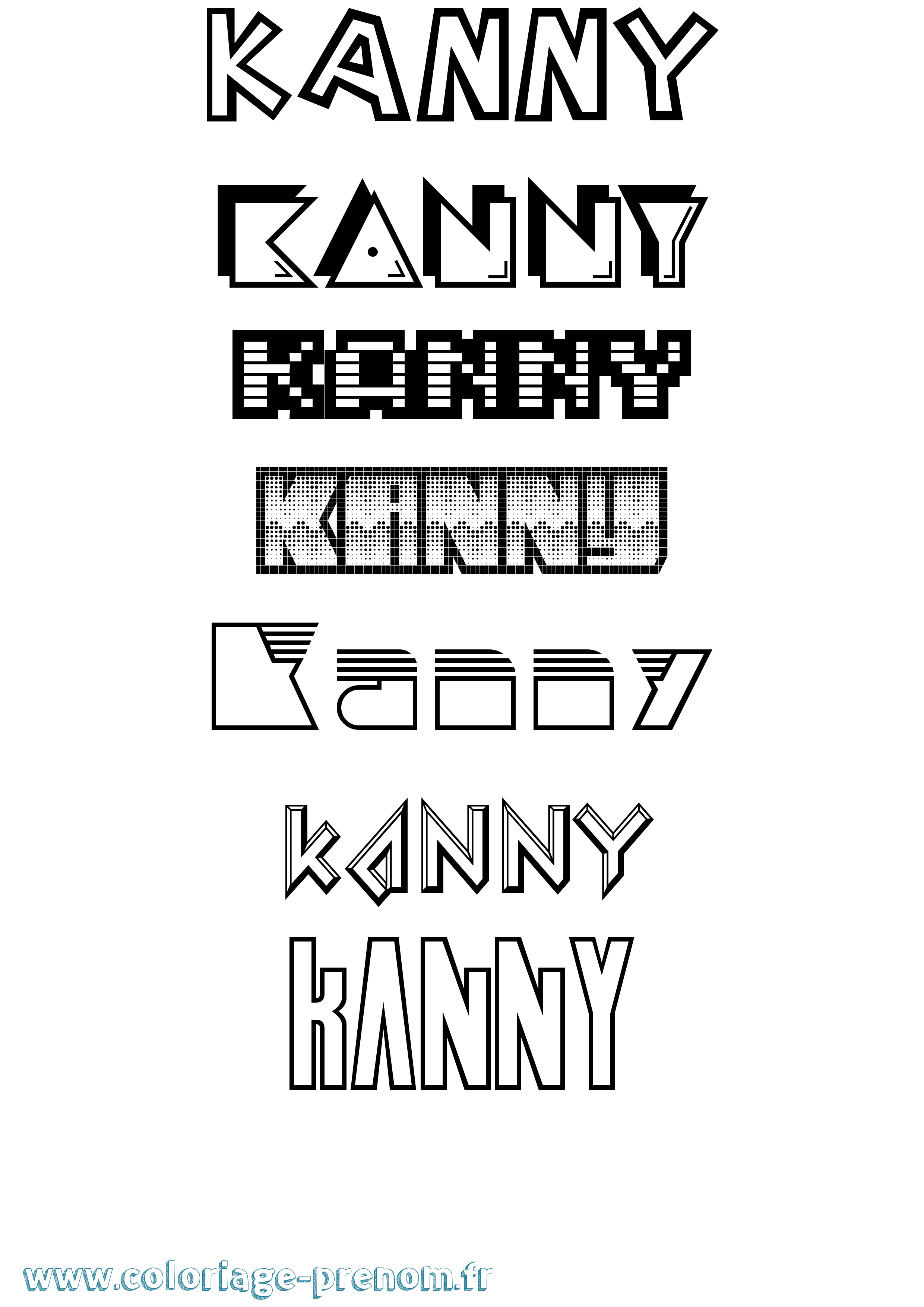 Coloriage Kanny Jeux Vidéos Coloriage prénom Kanny Jeux Vidéos