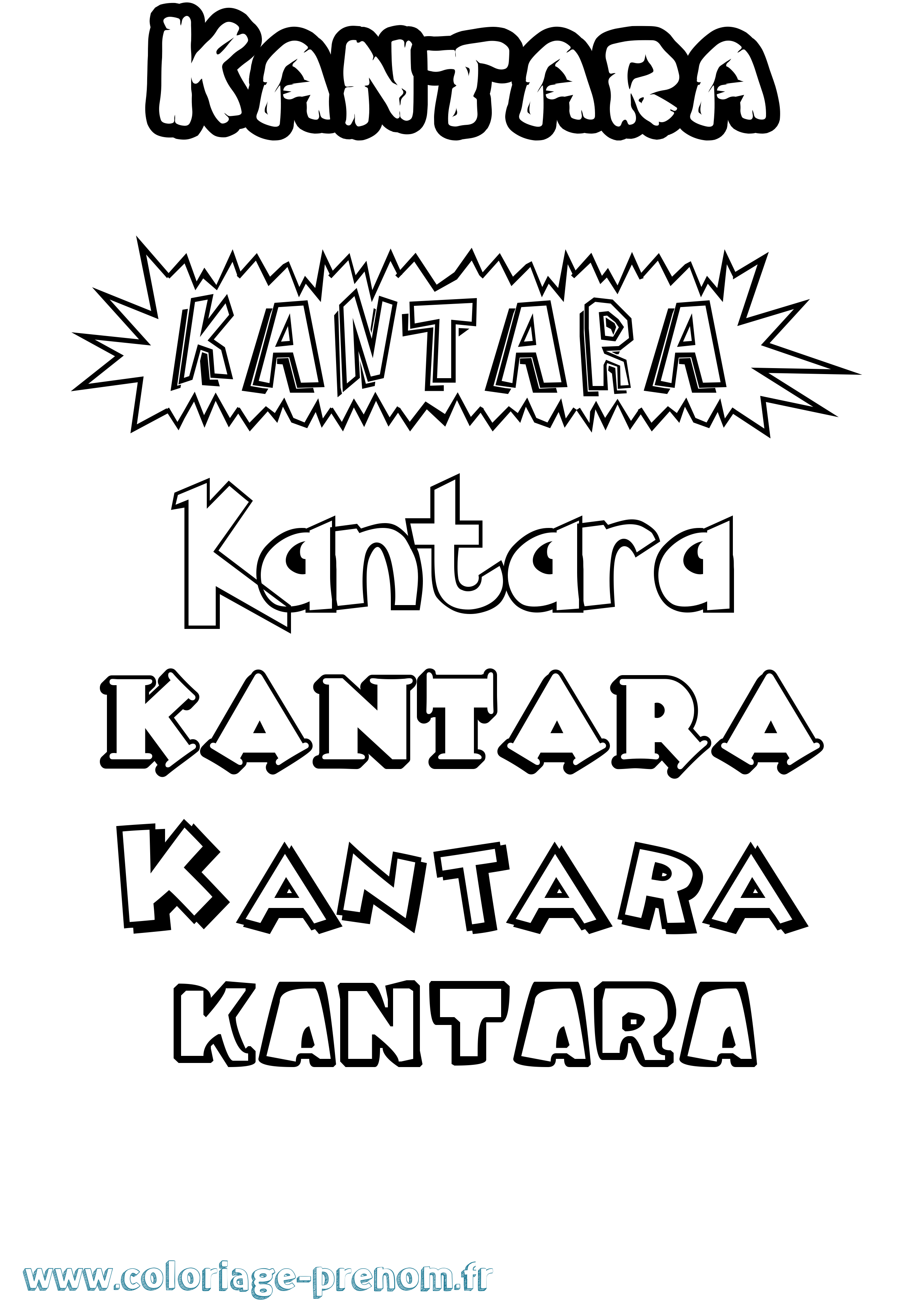 Coloriage Kantara Dessin Animé Coloriage prénom Kantara Dessin Animé