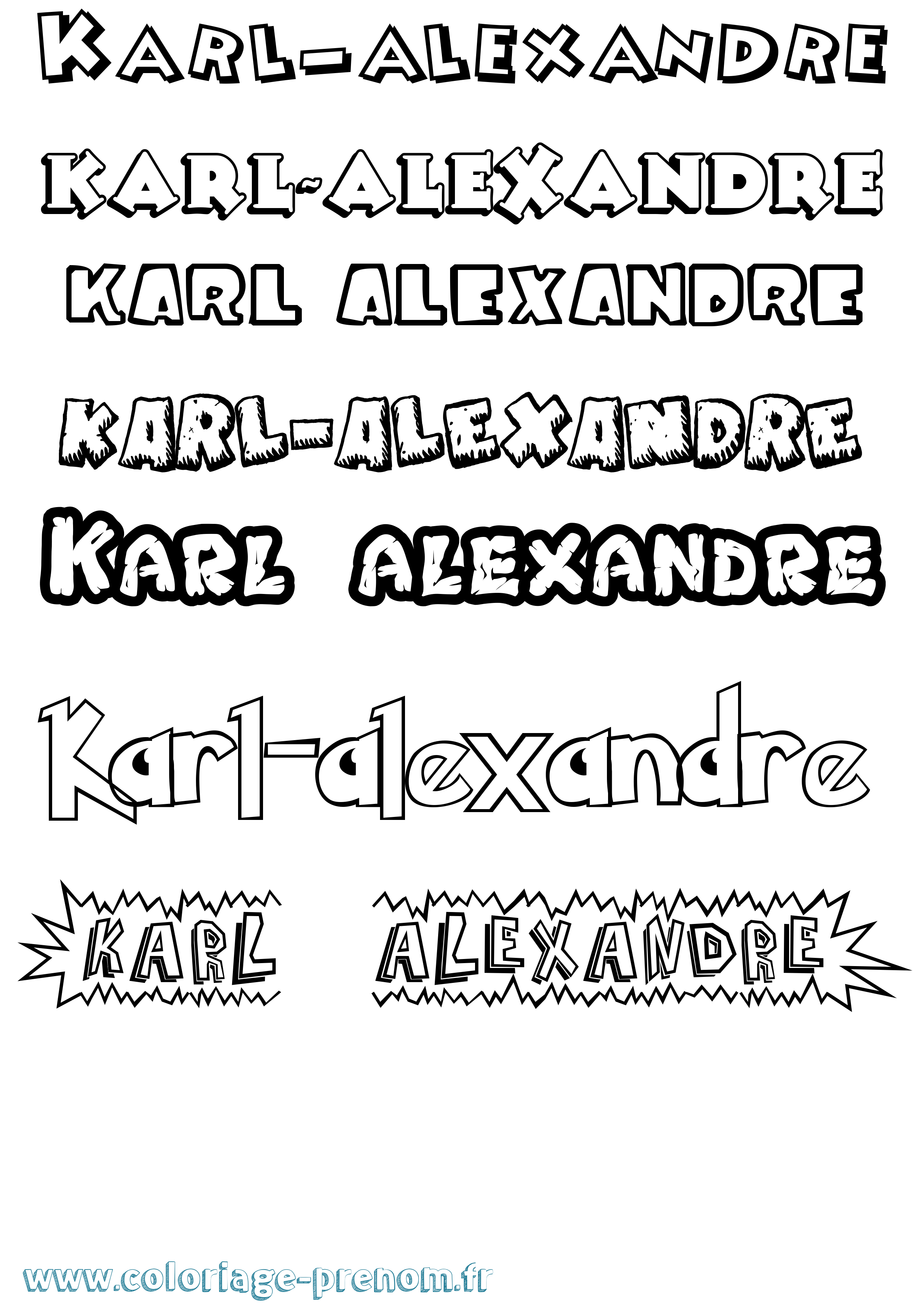 Coloriage Karl-Alexandre Dessin Animé Coloriage prénom Karl-Alexandre Dessin Animé