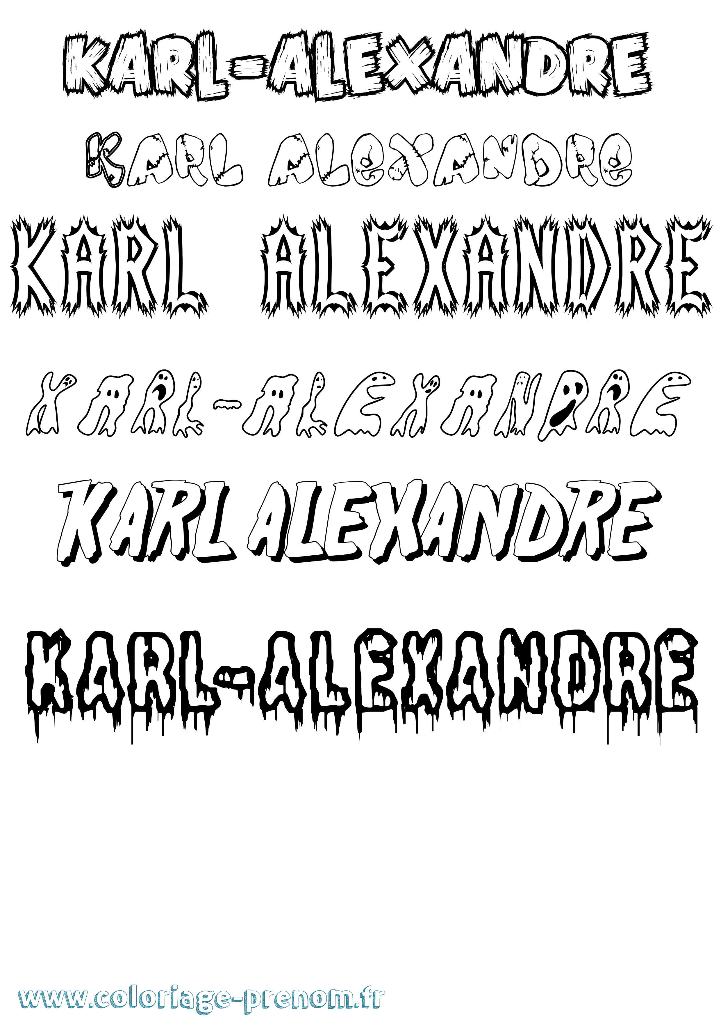 Coloriage Karl-Alexandre Frisson Coloriage prénom Karl-Alexandre Frisson