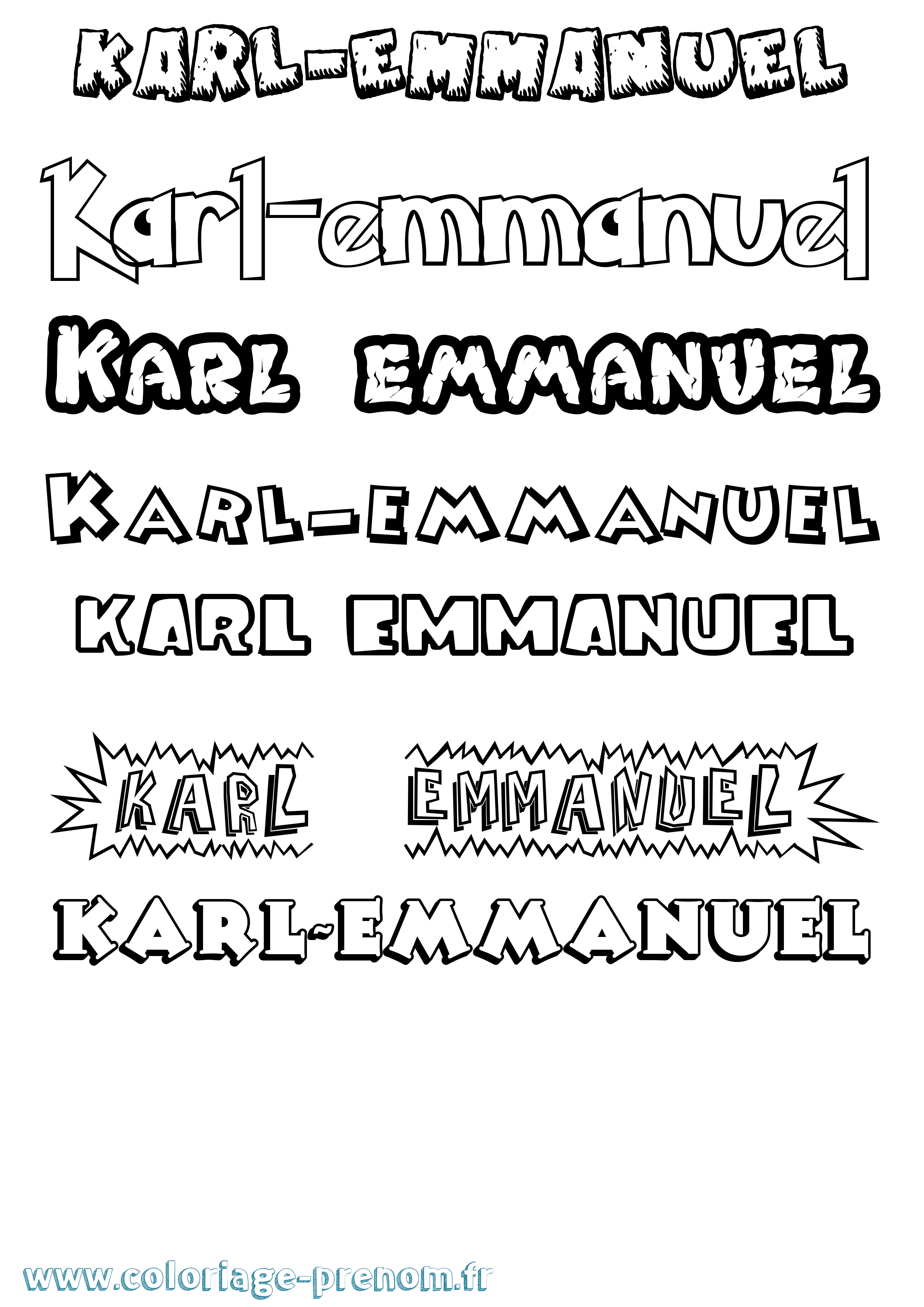Coloriage Karl-Emmanuel Dessin Animé Coloriage prénom Karl-Emmanuel Dessin Animé