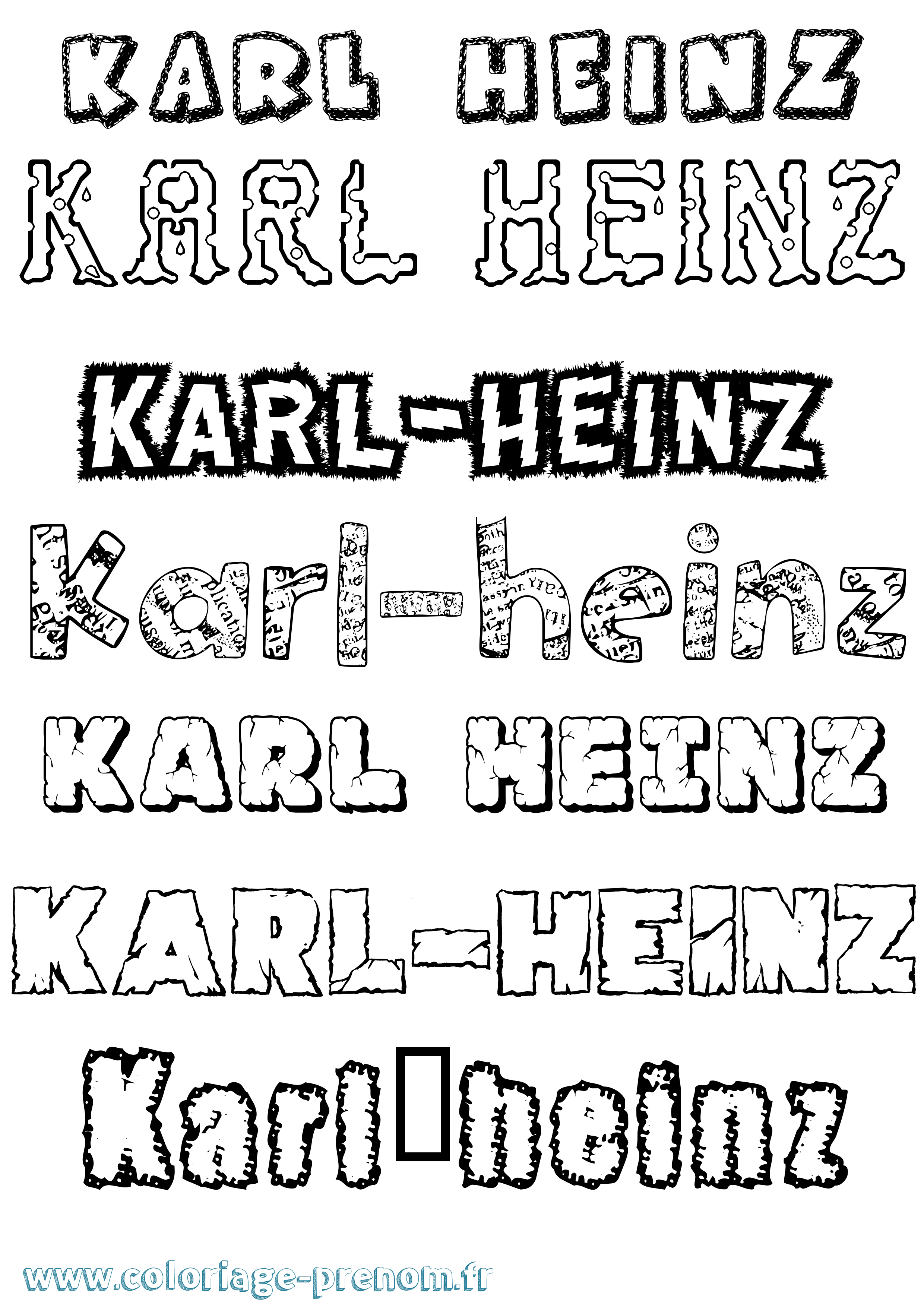 Coloriage Karl-Heinz Destructuré Coloriage prénom Karl-Heinz Destructuré