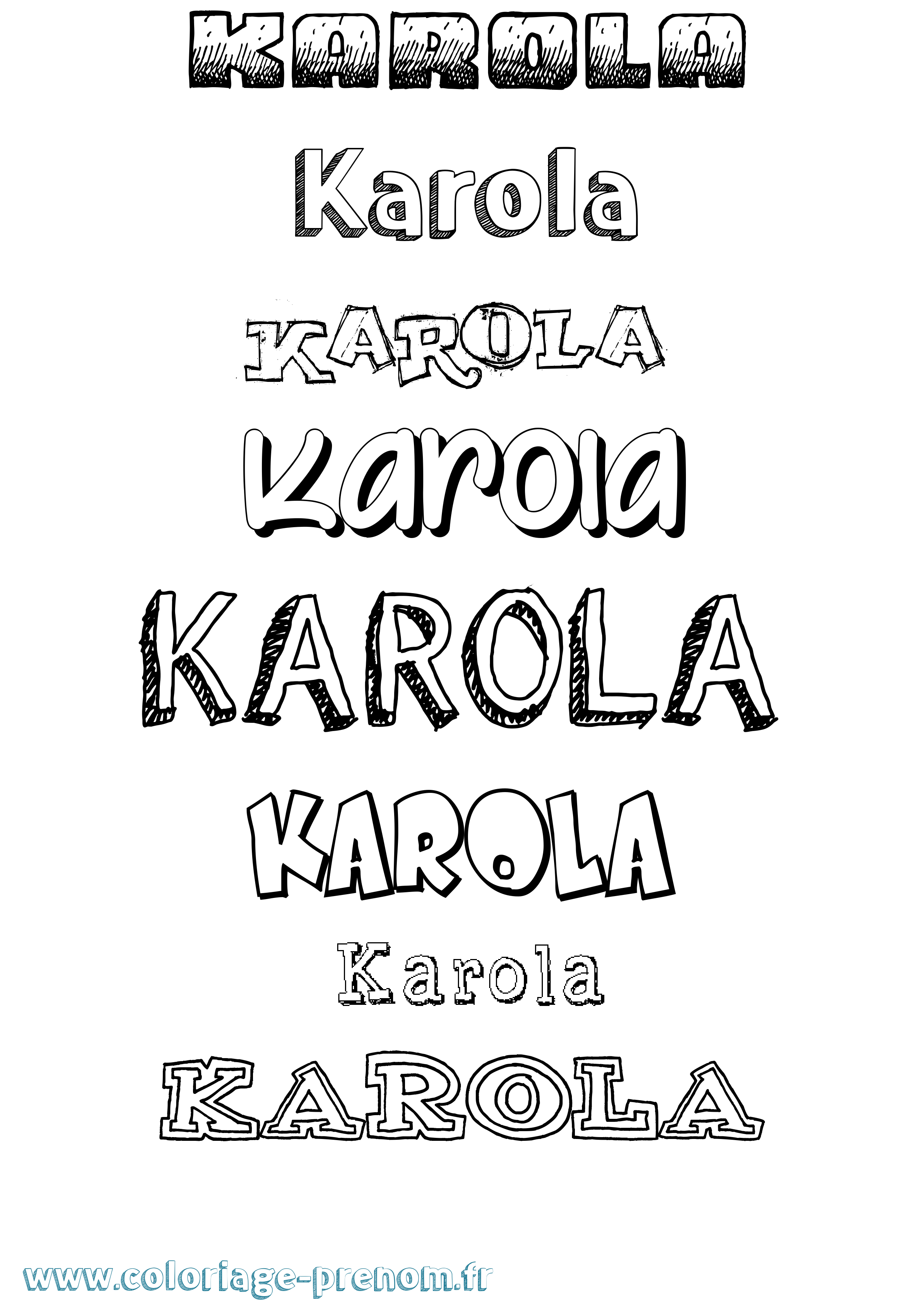 Coloriage Karola Dessiné Coloriage prénom Karola Dessiné