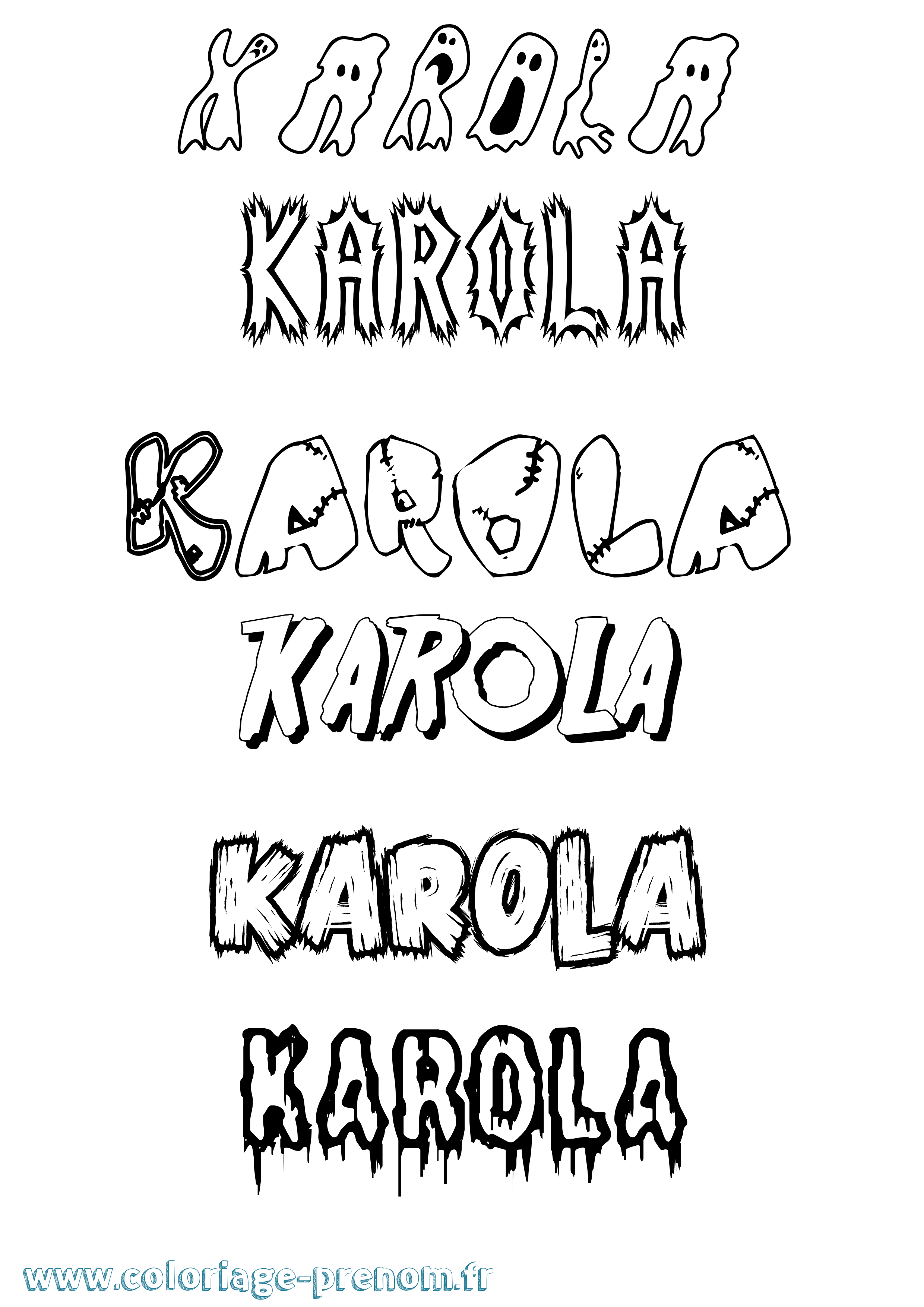 Coloriage Karola Frisson Coloriage prénom Karola Frisson