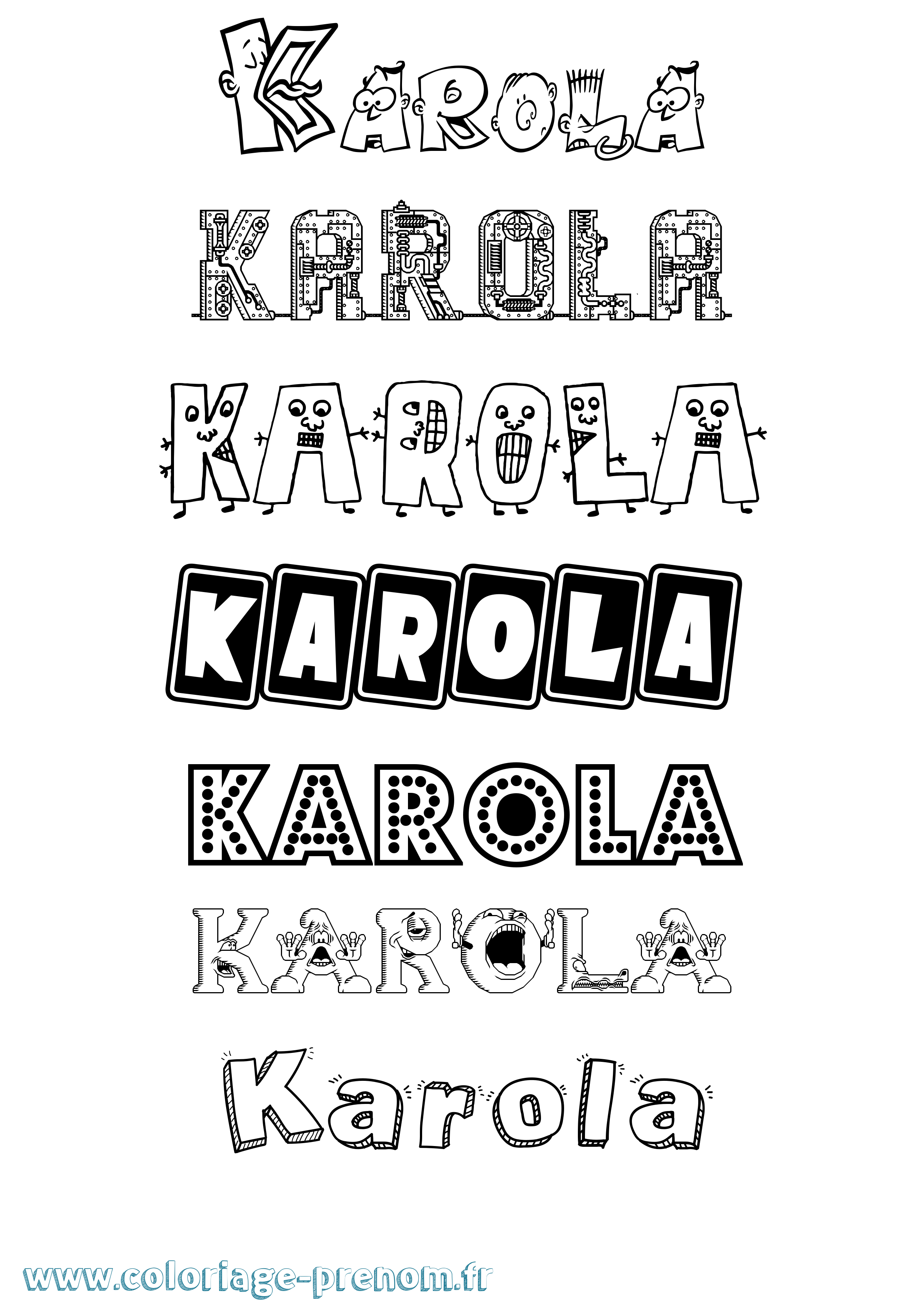 Coloriage Karola Fun Coloriage prénom Karola Fun