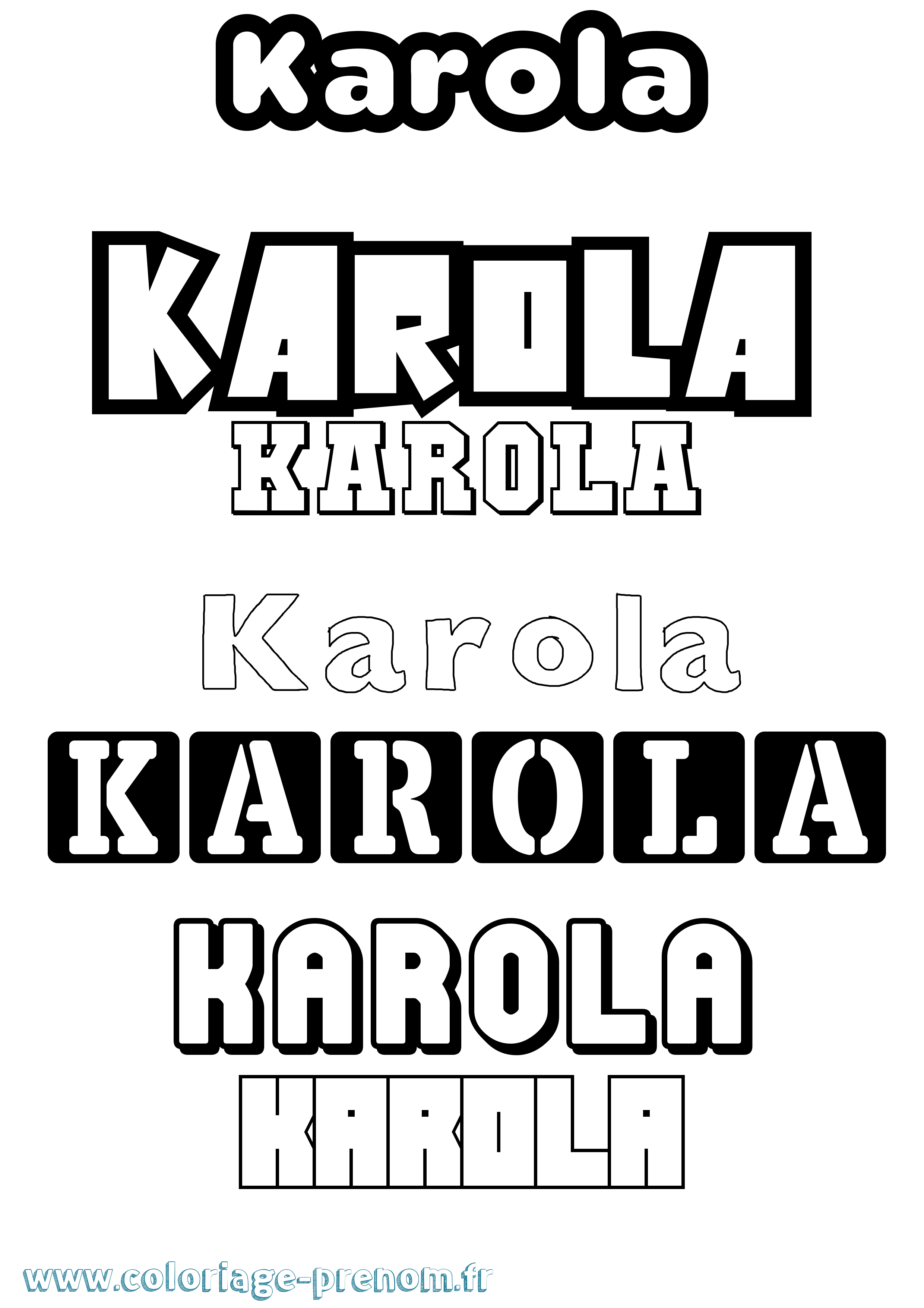Coloriage Karola Simple Coloriage prénom Karola Simple
