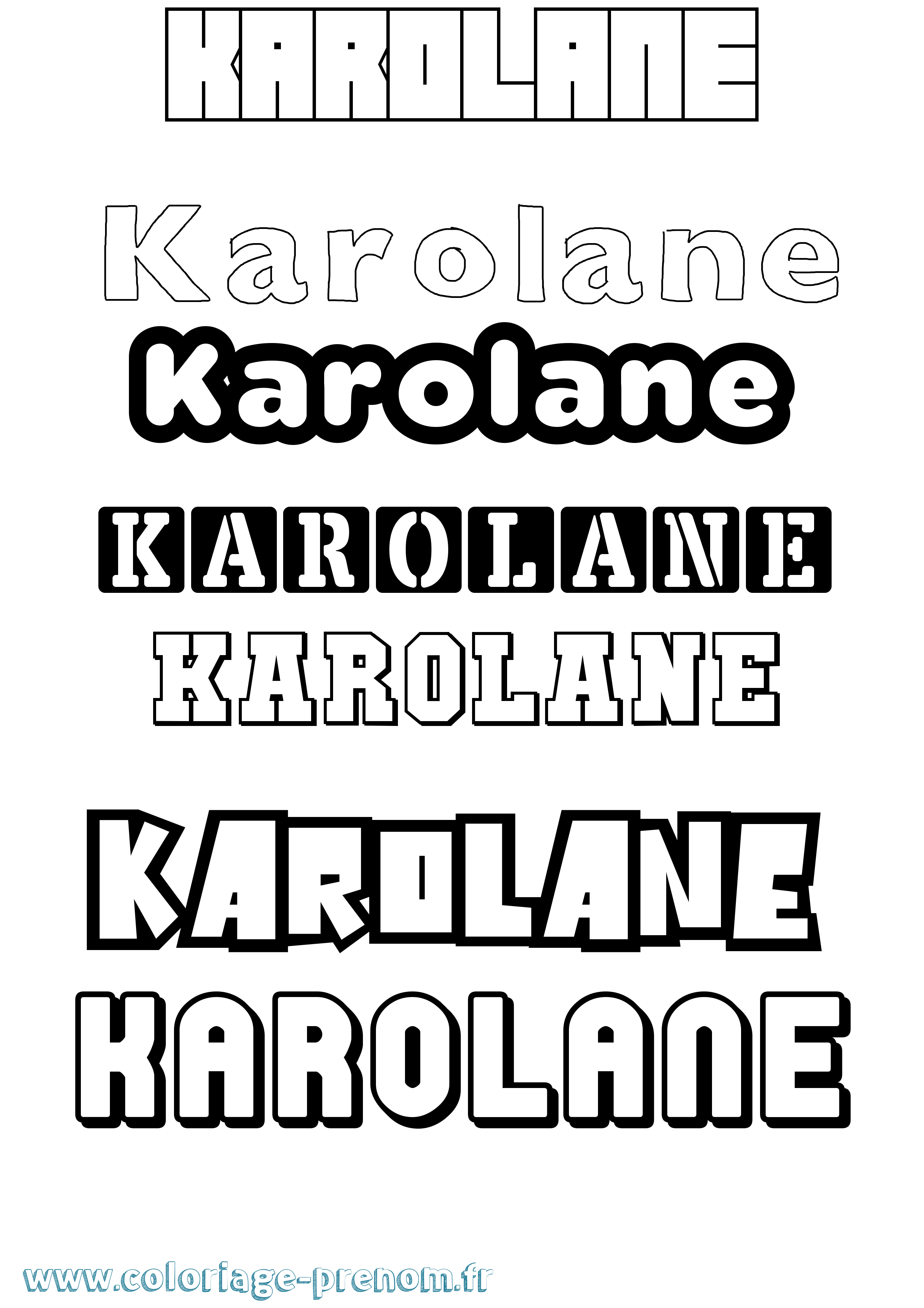 Coloriage Karolane Simple Coloriage prénom Karolane Simple