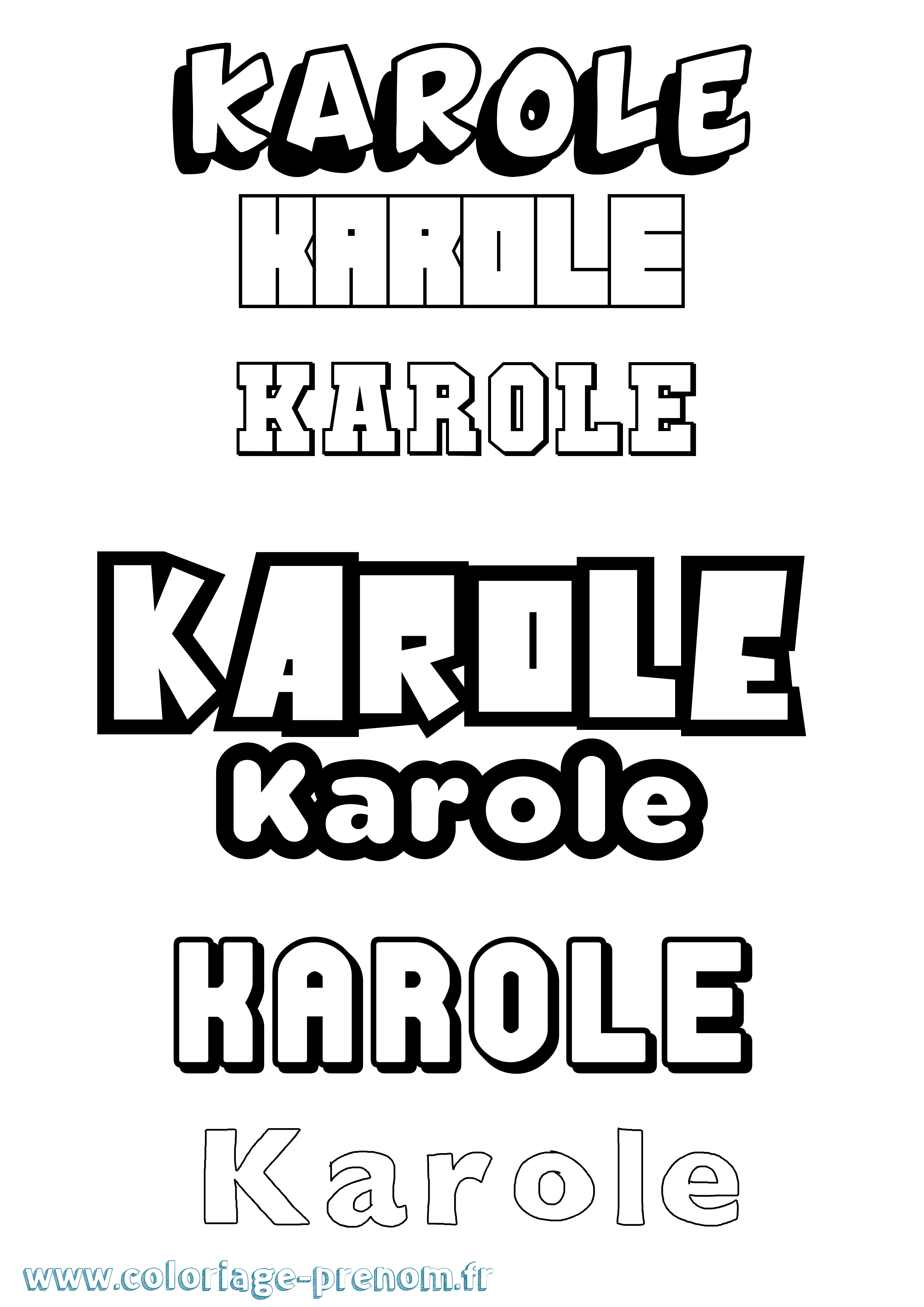Coloriage Karole Simple Coloriage prénom Karole Simple