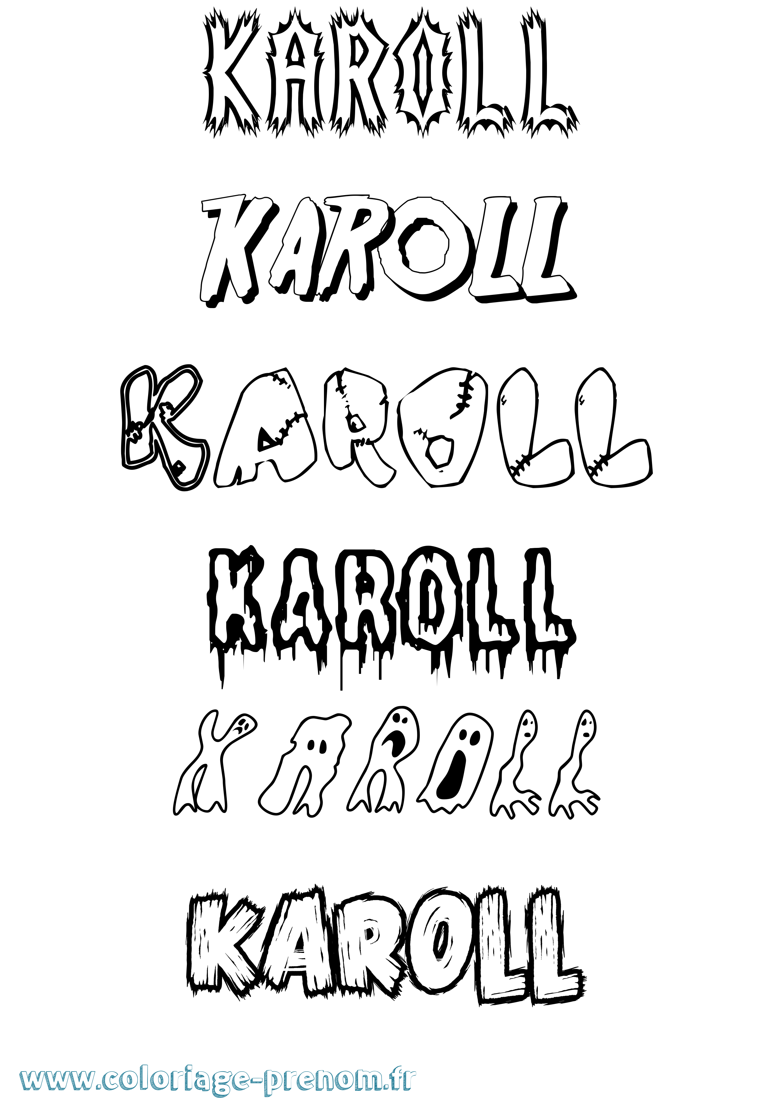 Coloriage Karoll Frisson Coloriage prénom Karoll Frisson