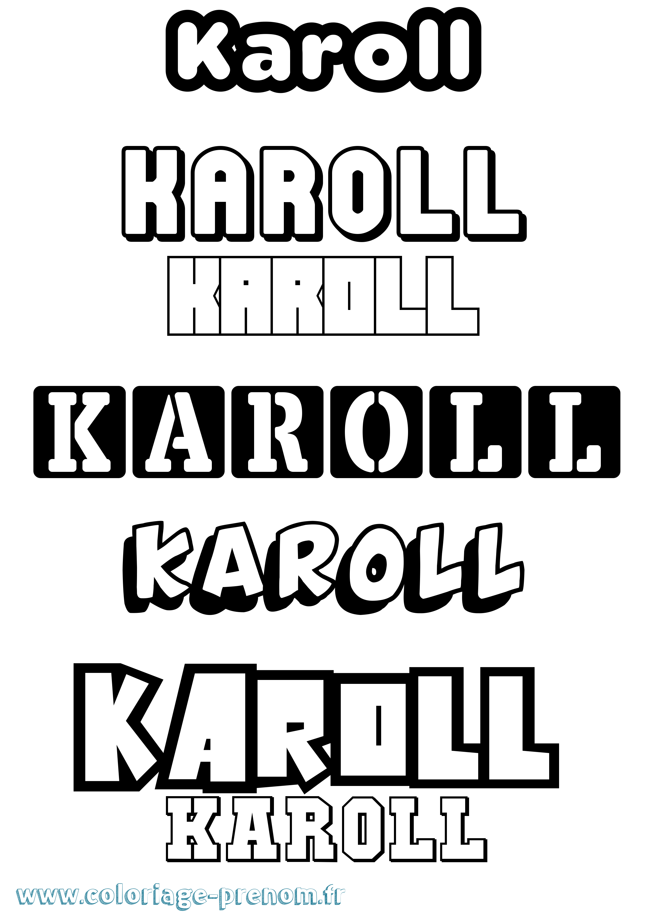 Coloriage Karoll Simple Coloriage prénom Karoll Simple