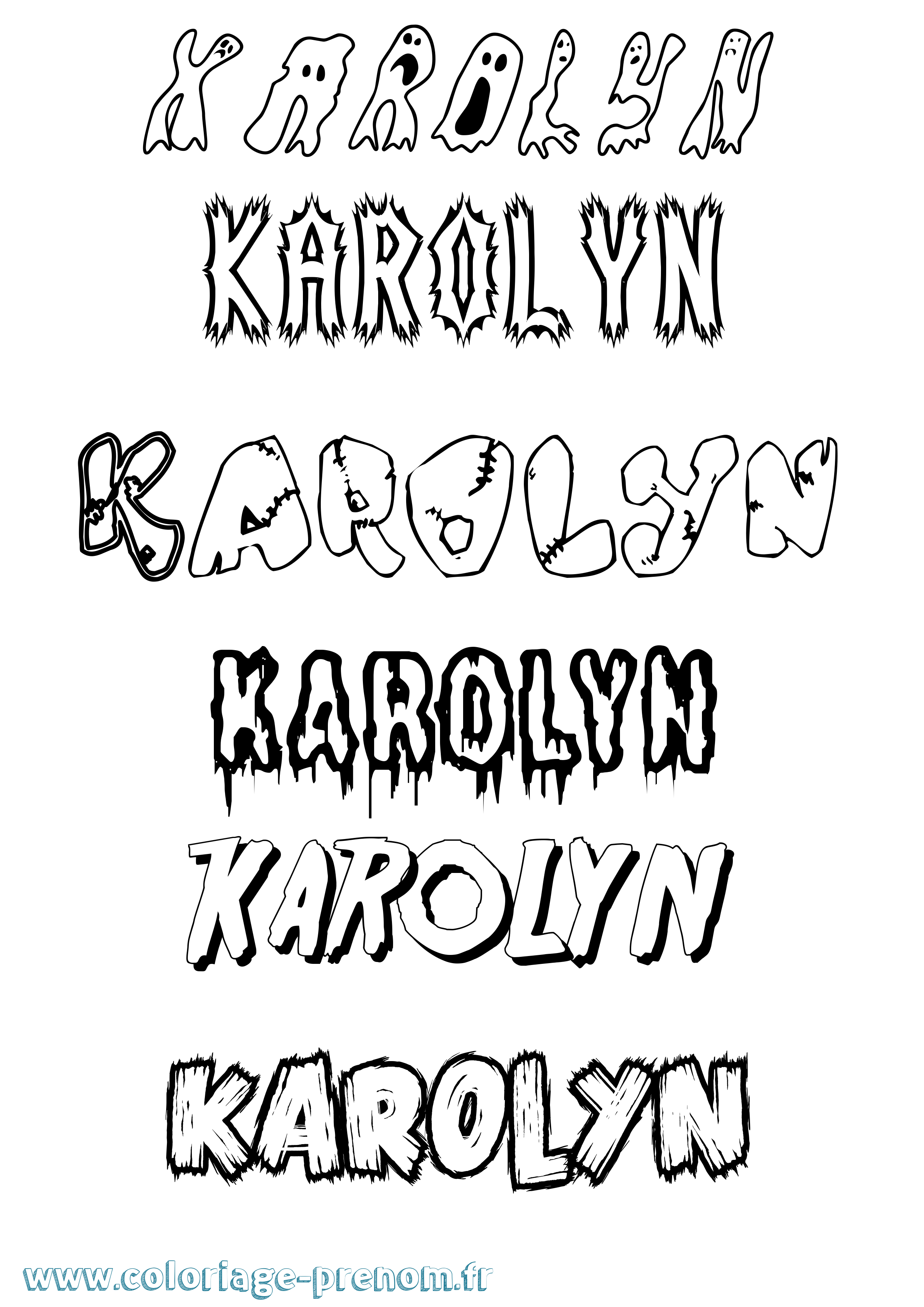 Coloriage Karolyn Frisson Coloriage prénom Karolyn Frisson