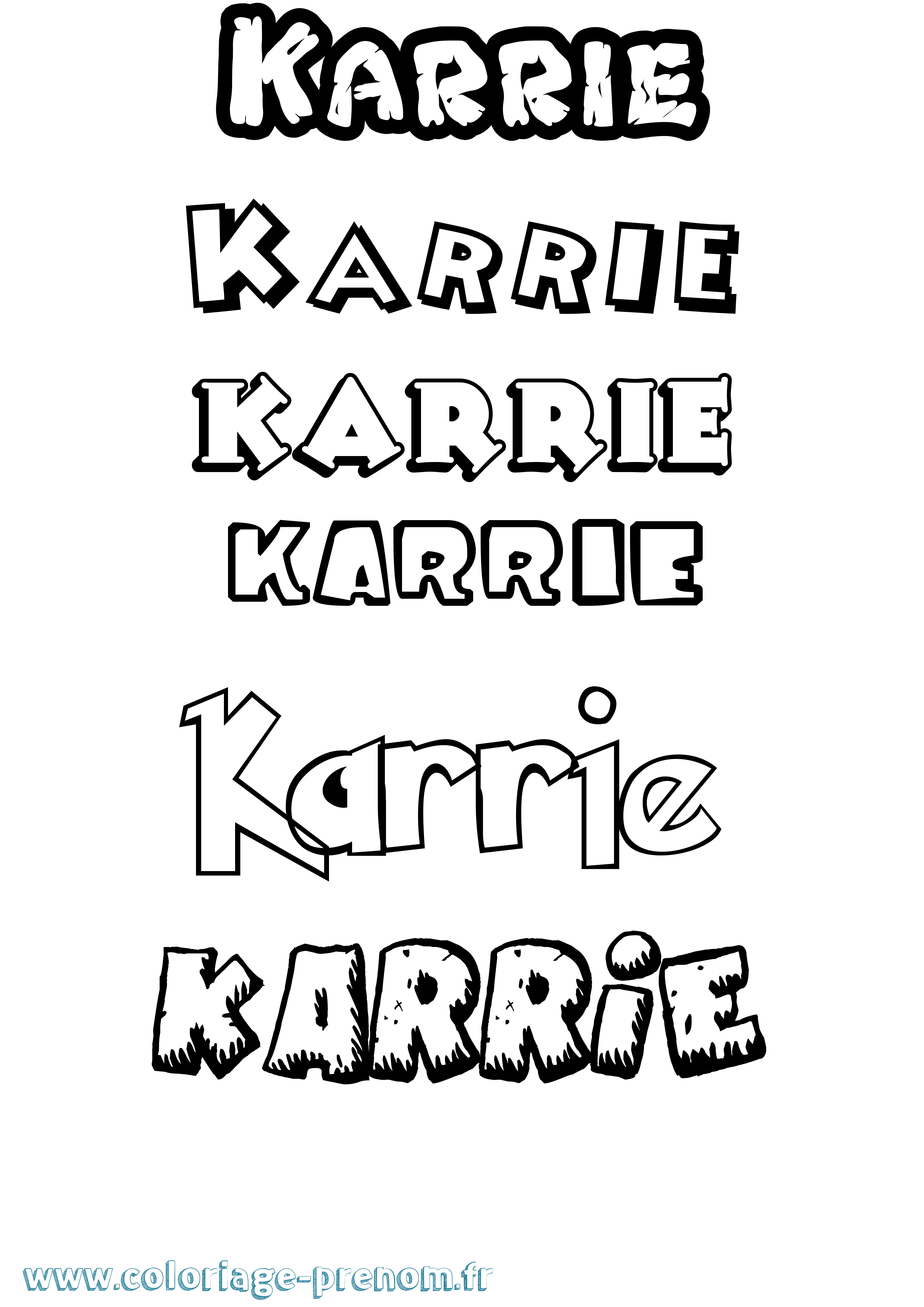 Coloriage Karrie Dessin Animé Coloriage prénom Karrie Dessin Animé