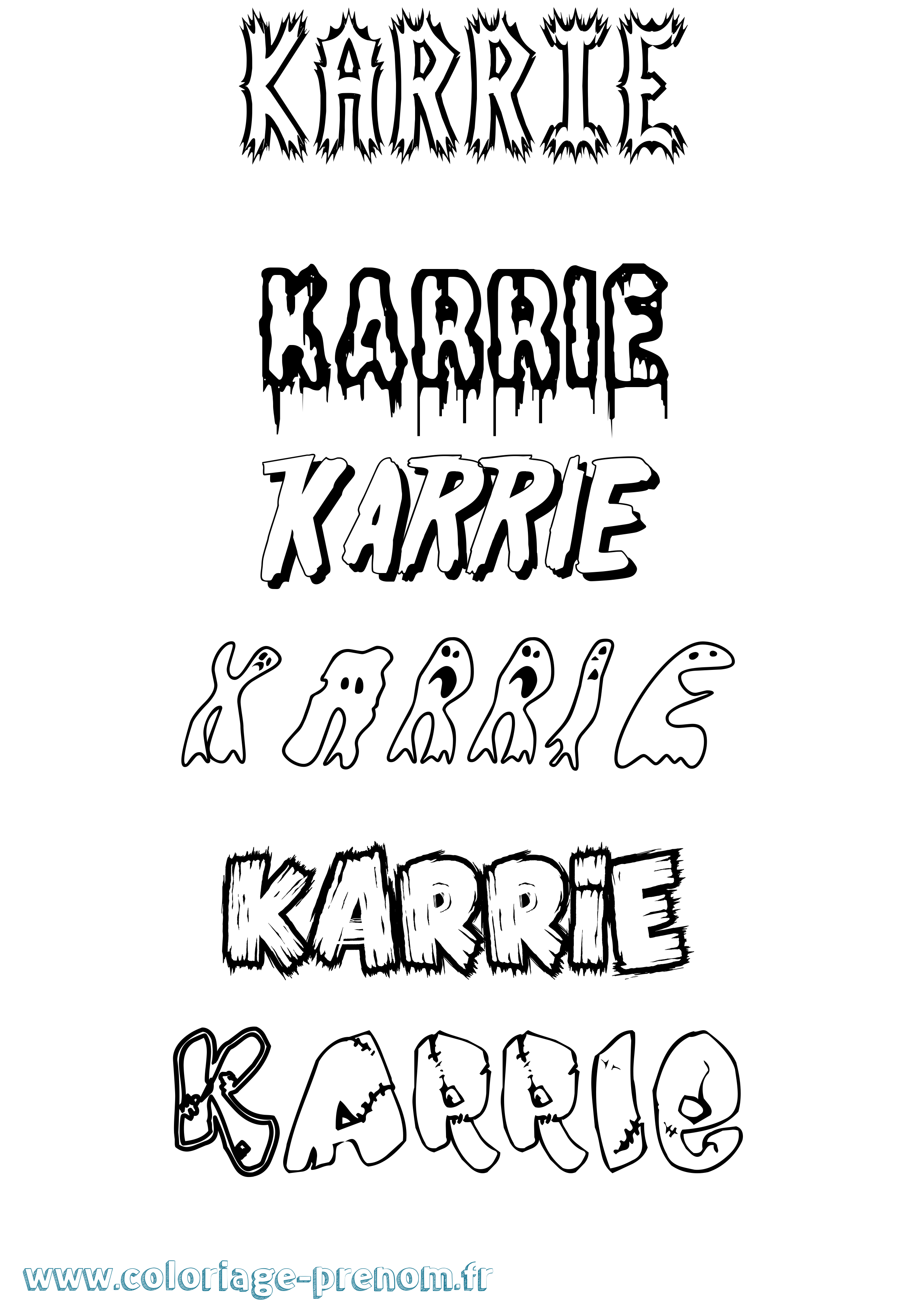 Coloriage Karrie Frisson Coloriage prénom Karrie Frisson