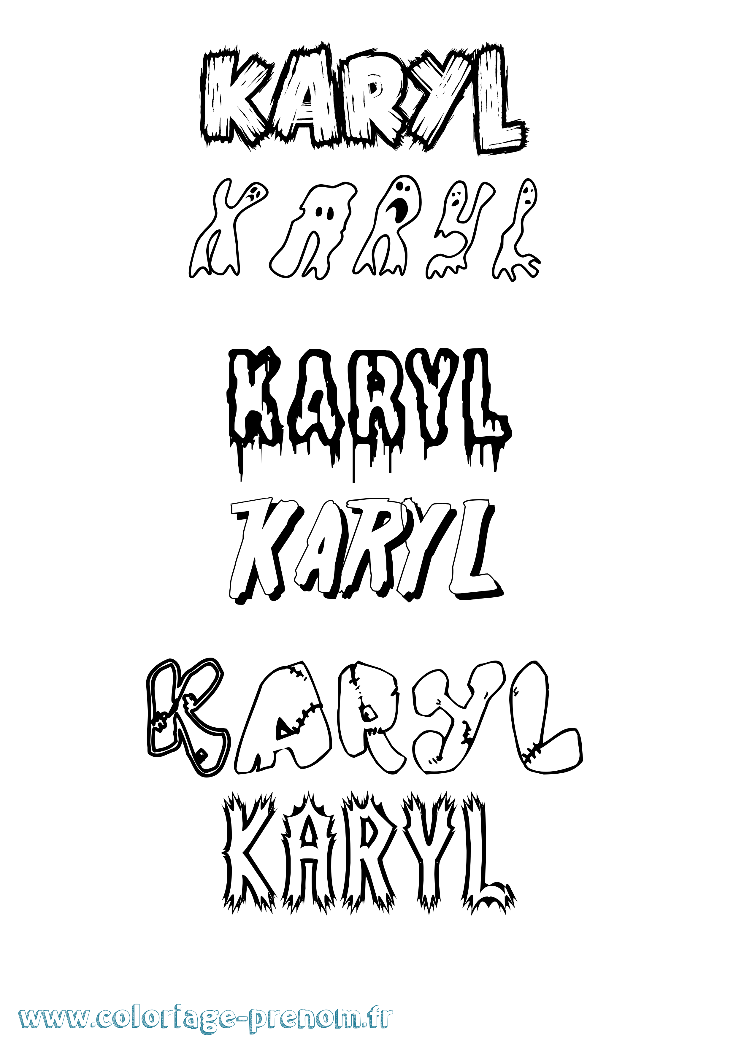 Coloriage Karyl Frisson Coloriage prénom Karyl Frisson
