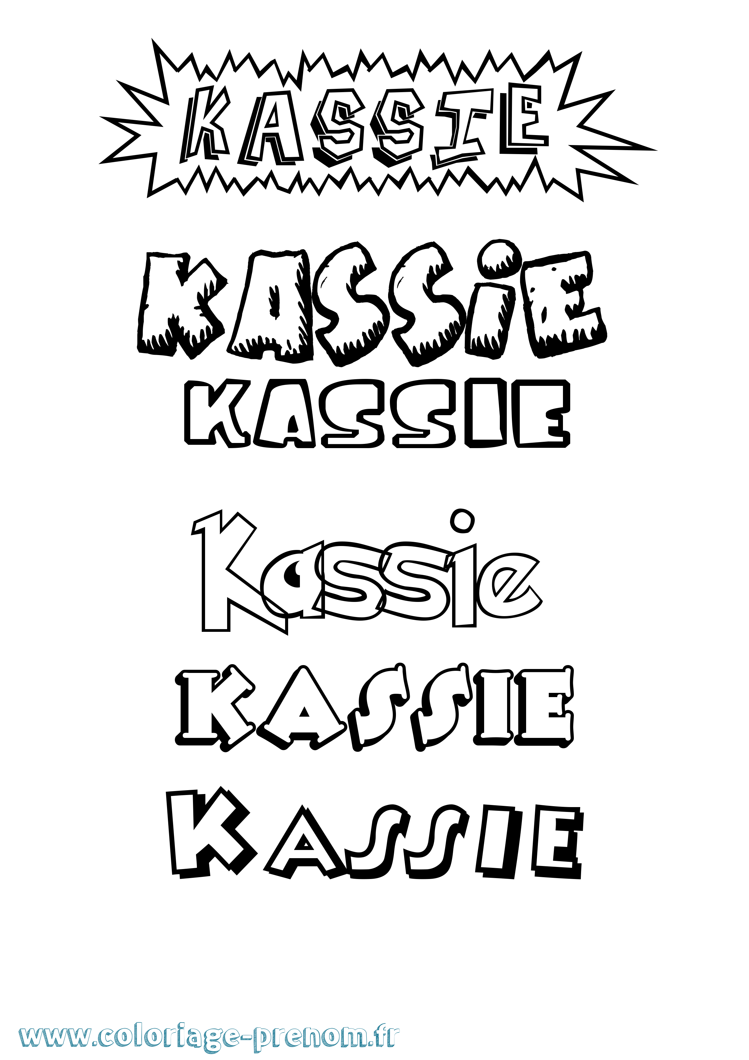 Coloriage Kassie Dessin Animé Coloriage prénom Kassie Dessin Animé
