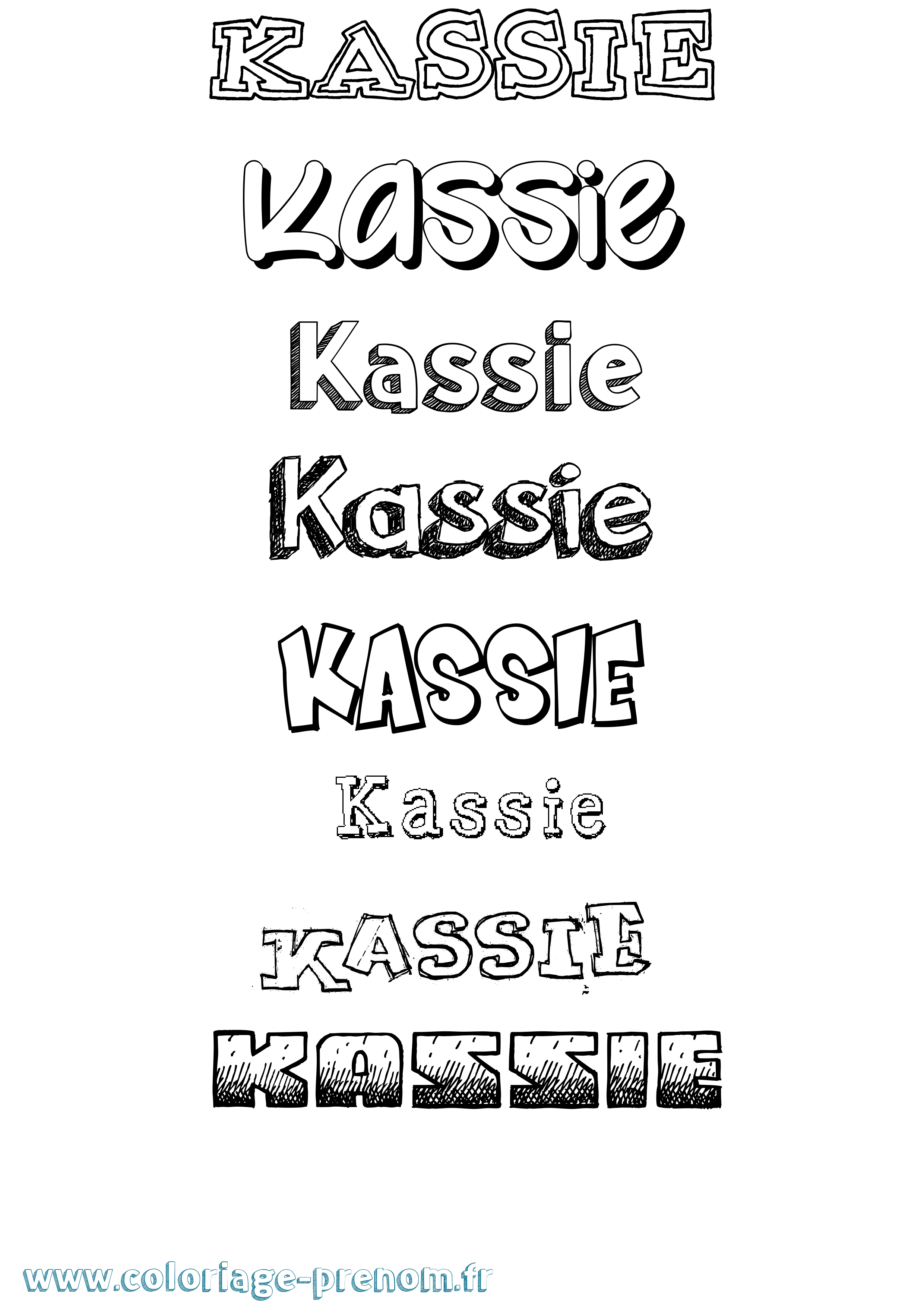 Coloriage Kassie Dessiné Coloriage prénom Kassie Dessiné