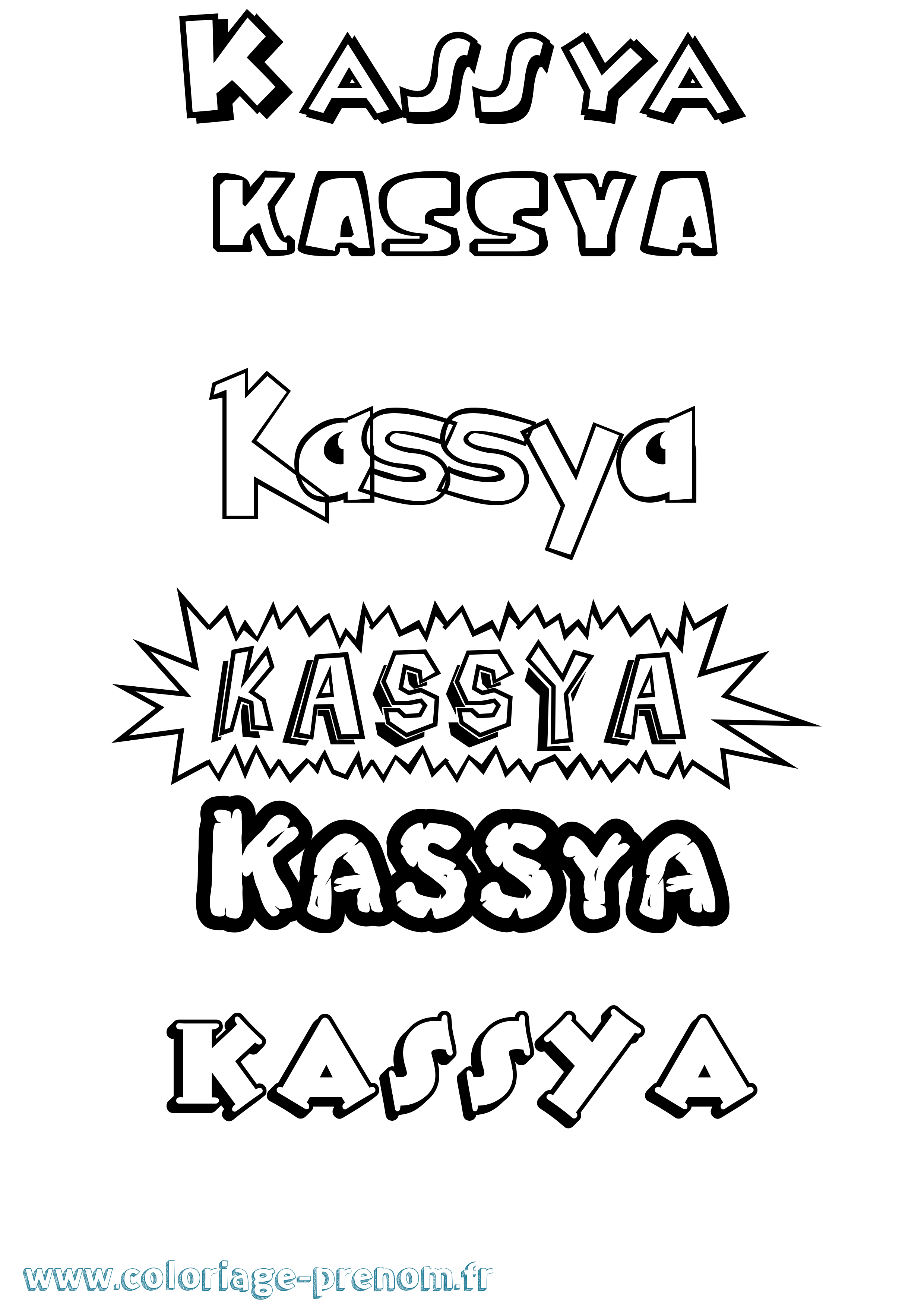 Coloriage Kassya Dessin Animé Coloriage prénom Kassya Dessin Animé