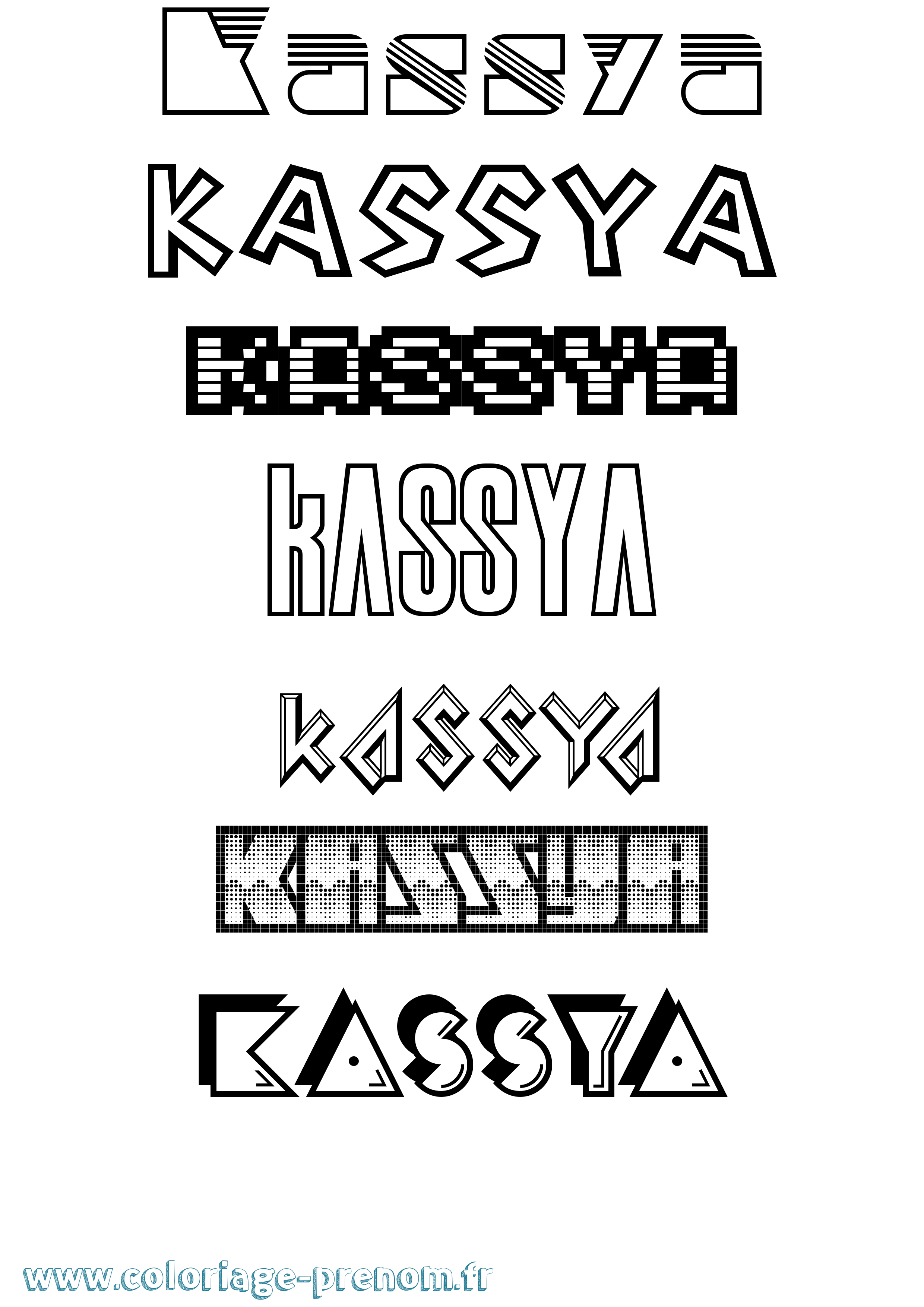 Coloriage Kassya Jeux Vidéos Coloriage prénom Kassya Jeux Vidéos