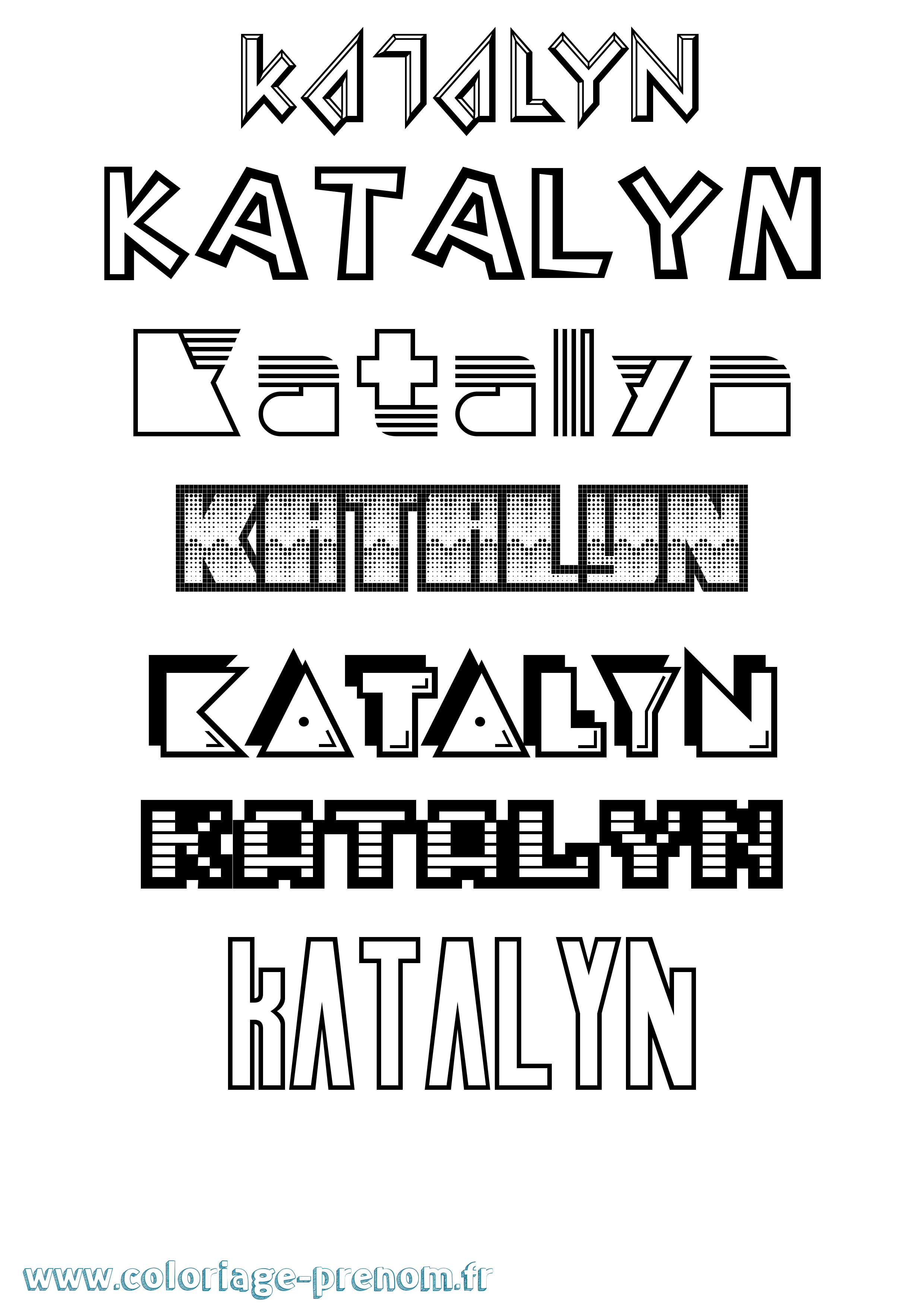 Coloriage Katalyn Jeux Vidéos Coloriage prénom Katalyn Jeux Vidéos