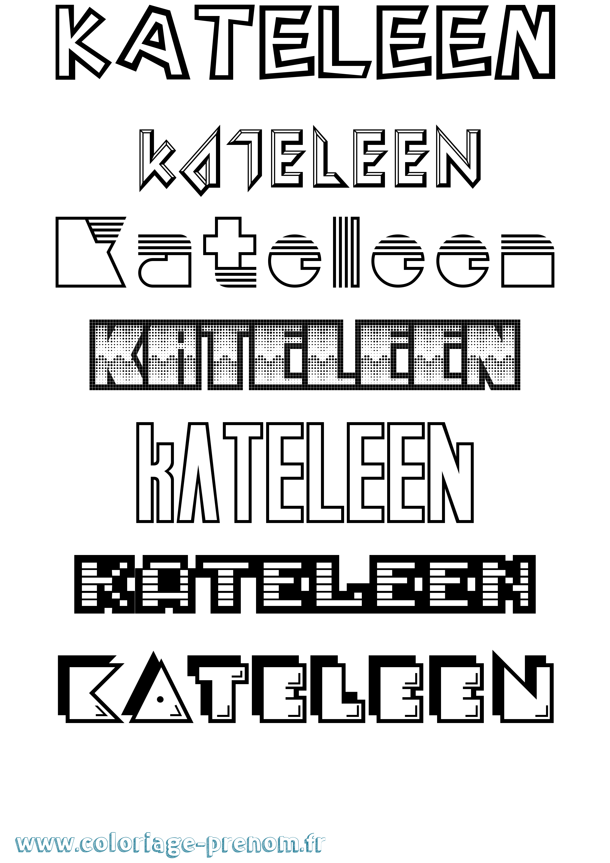Coloriage Kateleen Jeux Vidéos Coloriage prénom Kateleen Jeux Vidéos