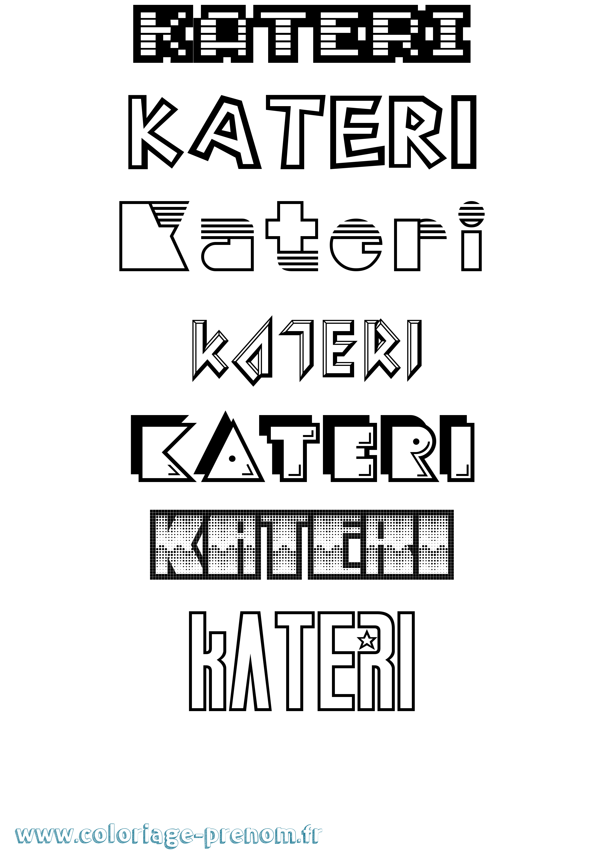Coloriage Kateri Jeux Vidéos Coloriage prénom Kateri Jeux Vidéos